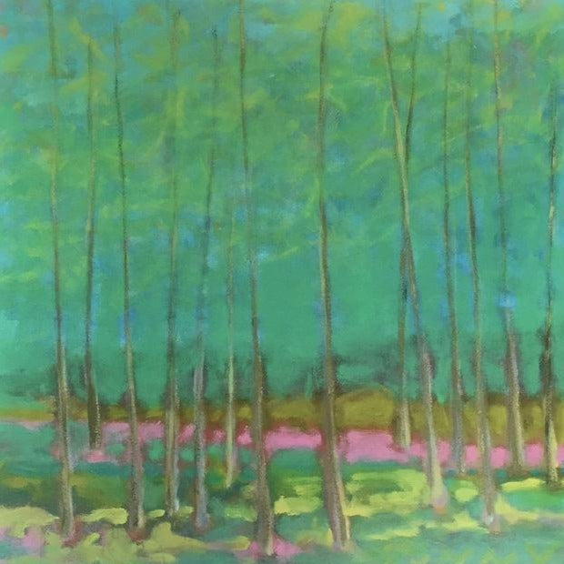 Turquoise, Lime and Pink Print