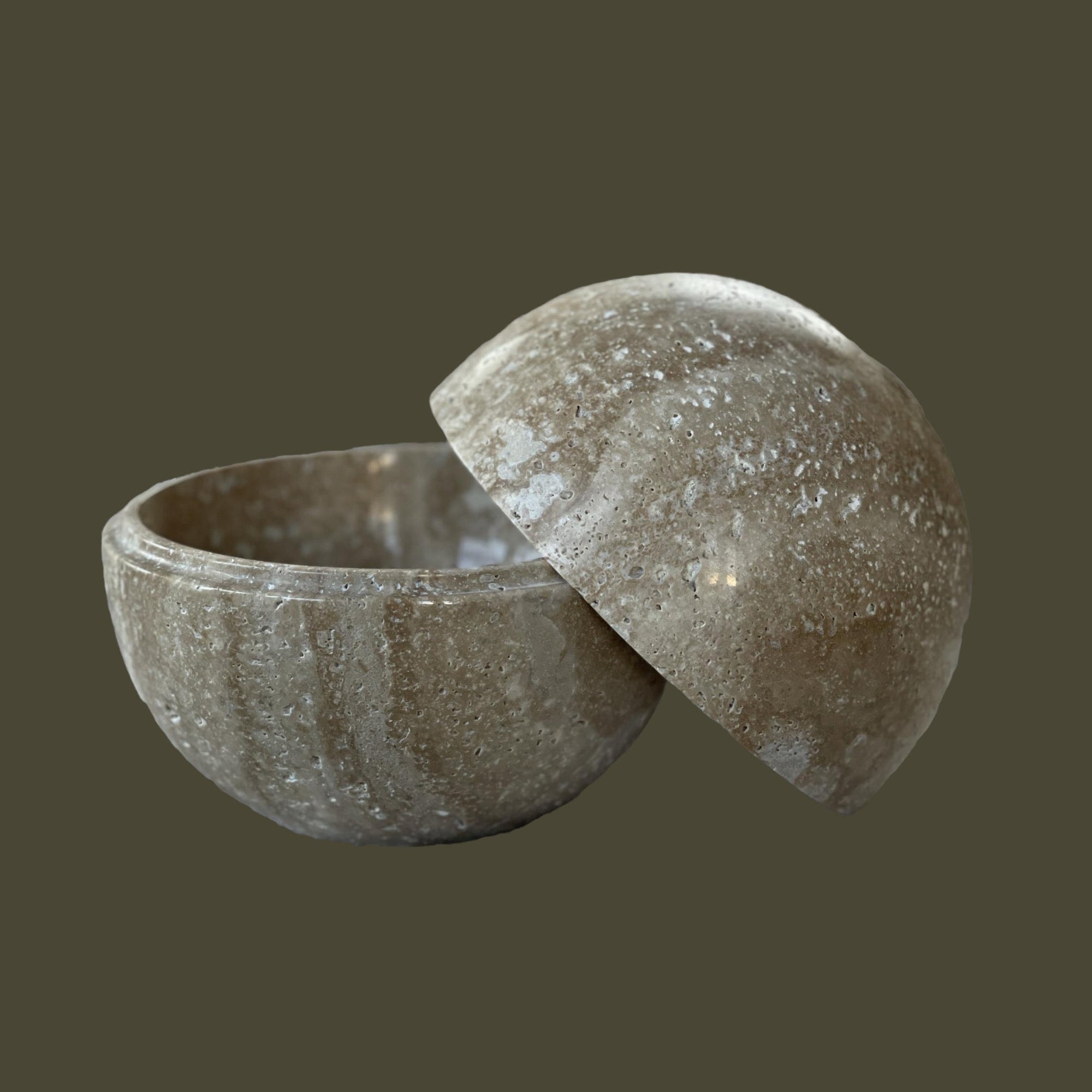 Dot Box, Large in Travertine