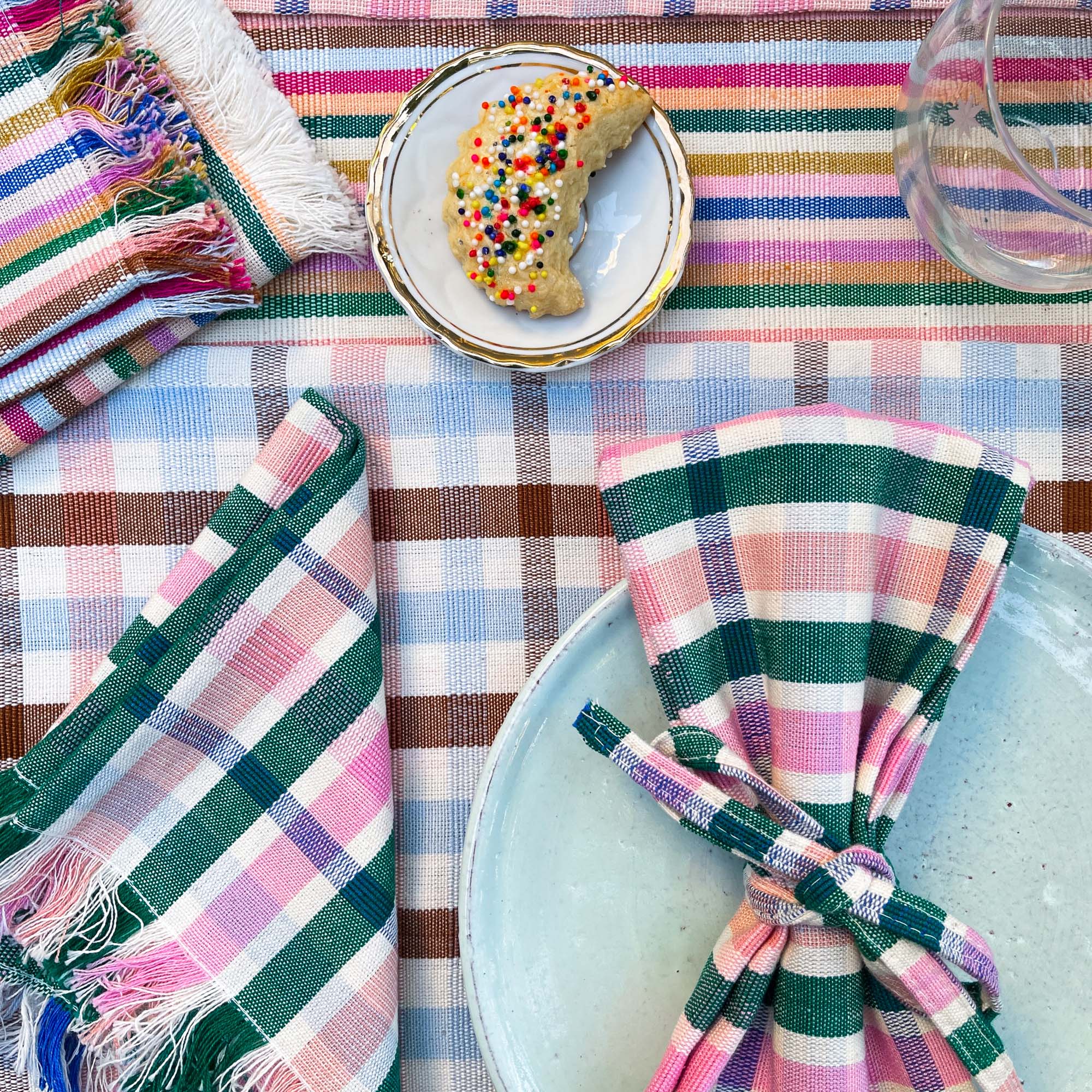 Lola Plaid Dinner Napkin - Arte House