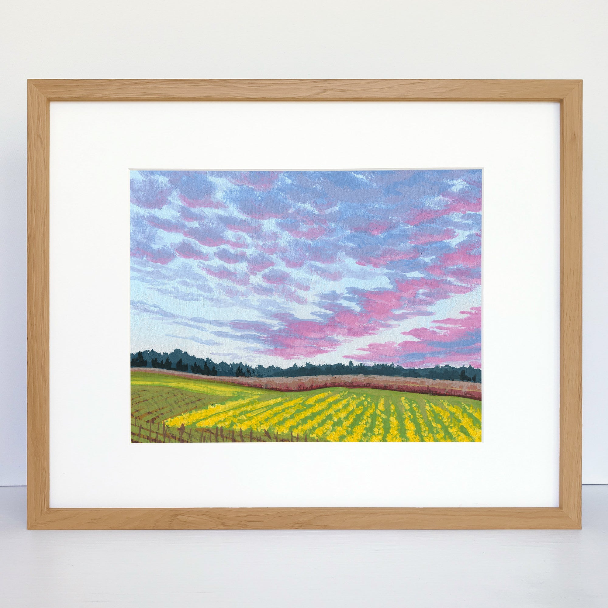 Sunset in Wine Country a Horizontal Art Print