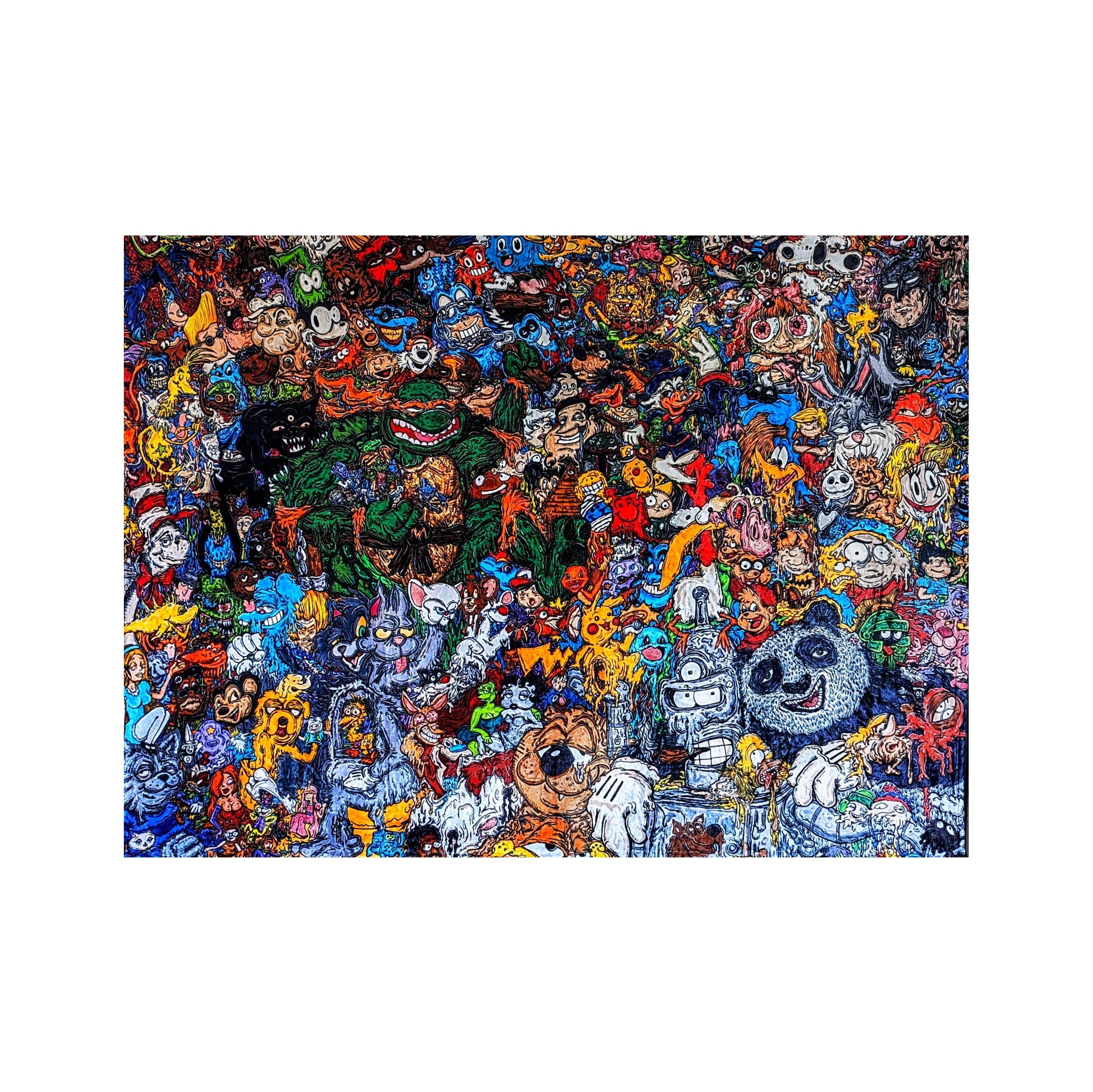 Vincent Gordon "Cartoon Gumbo" Blanket - Horizontal