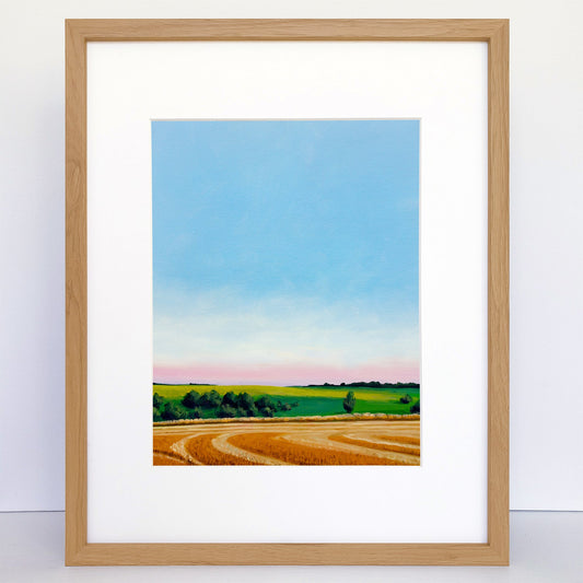 Anthony Wheat Harvest a Vertical Art Print