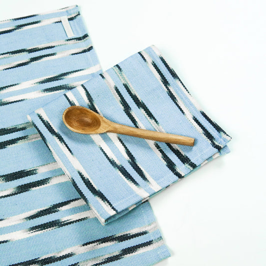 Xela Light Blue Jaspe Party Napkins