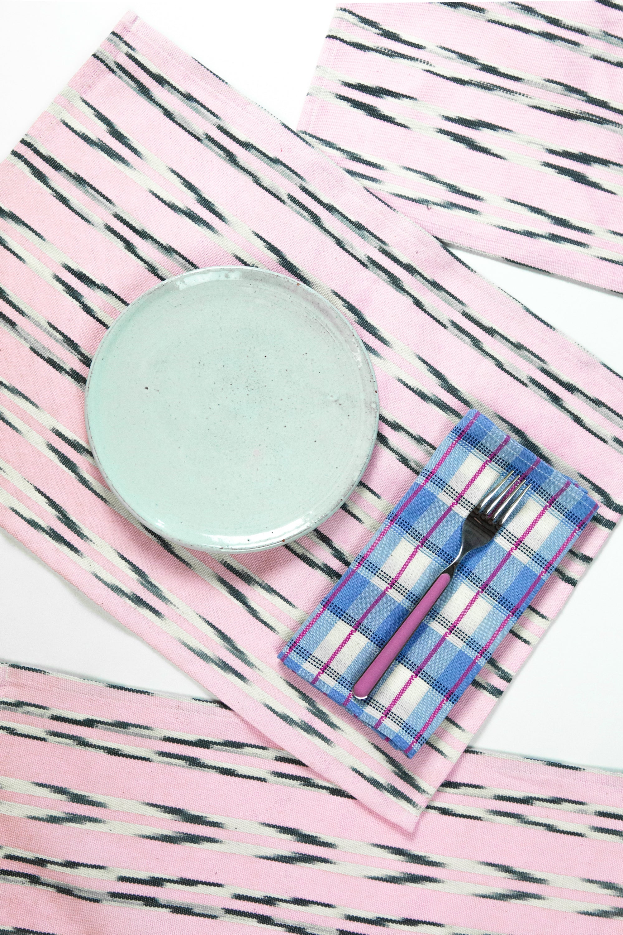 San Andres Gingham Blue & White Napkins - Arte House