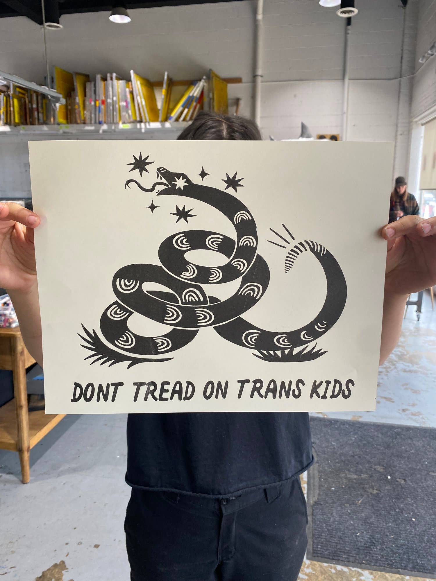 Don't Tread on Trans Kids Riso Print 11x14"