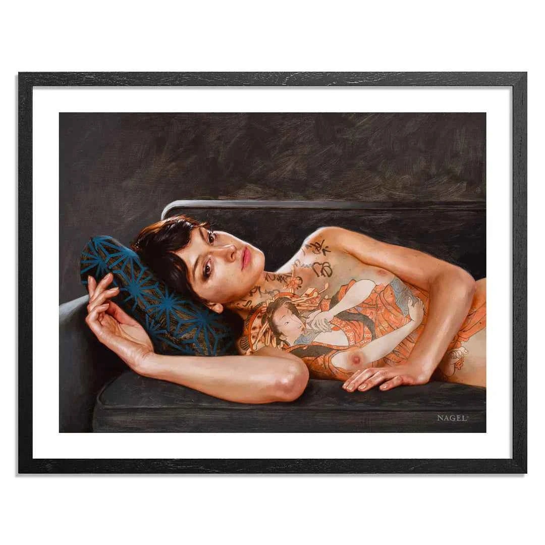 Aaron Nagel "Reclining With Teraoka" Print