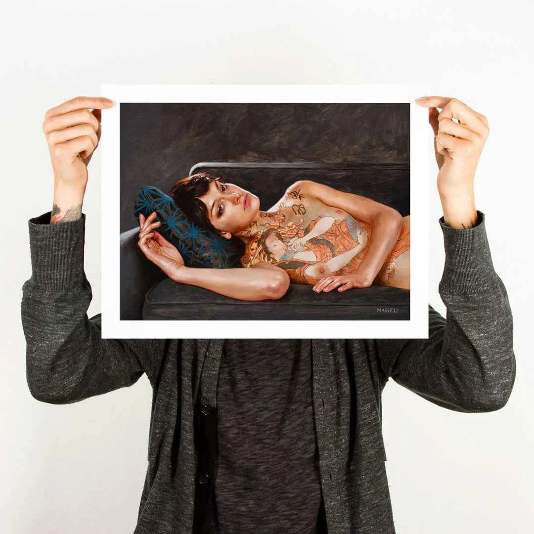 Aaron Nagel "Reclining With Teraoka" Print