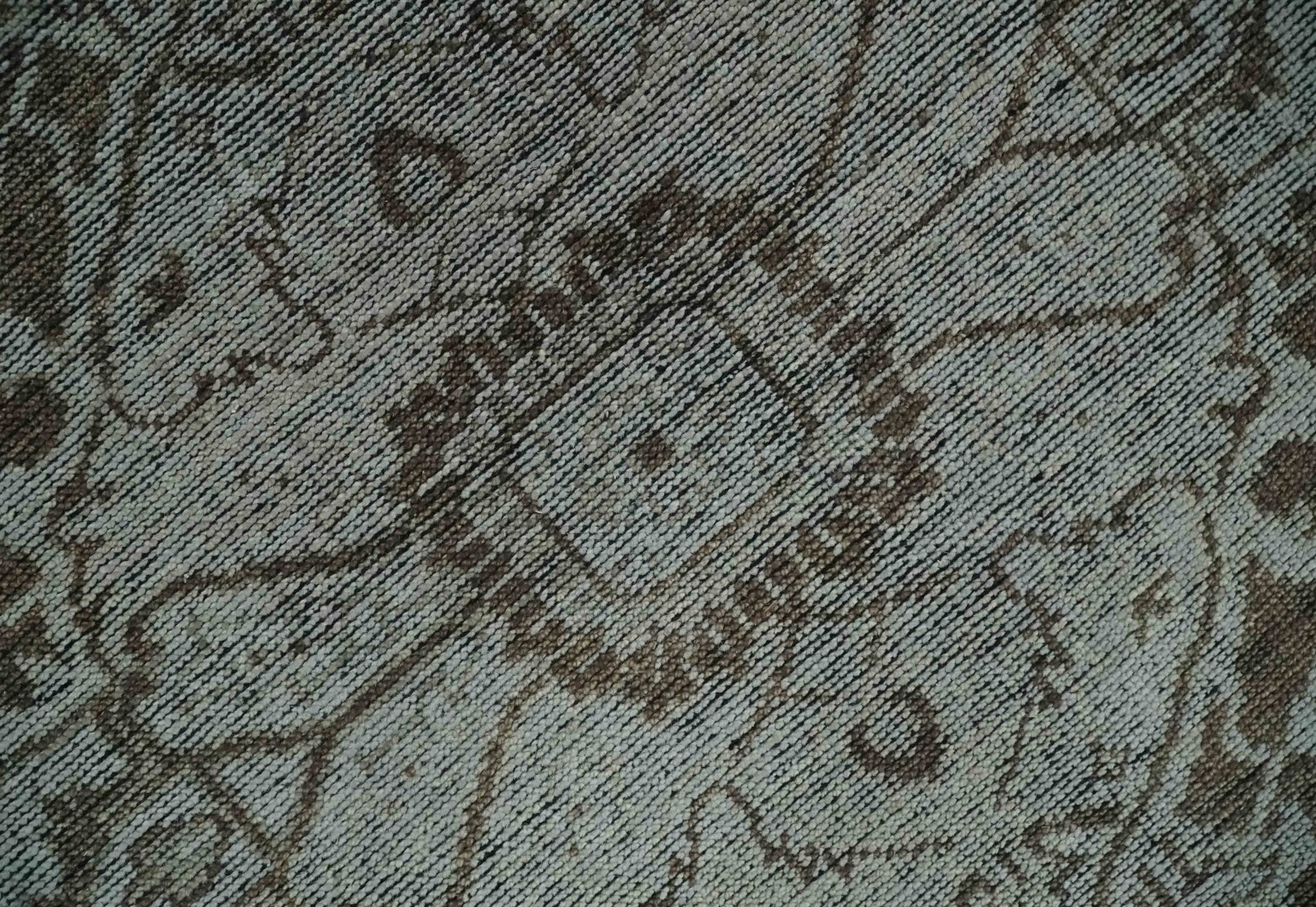 Antique Design Traditional Heriz Medallion Silver, Charcoal and Brown Hand Knotted 8x10 wool area Rug - Arte House