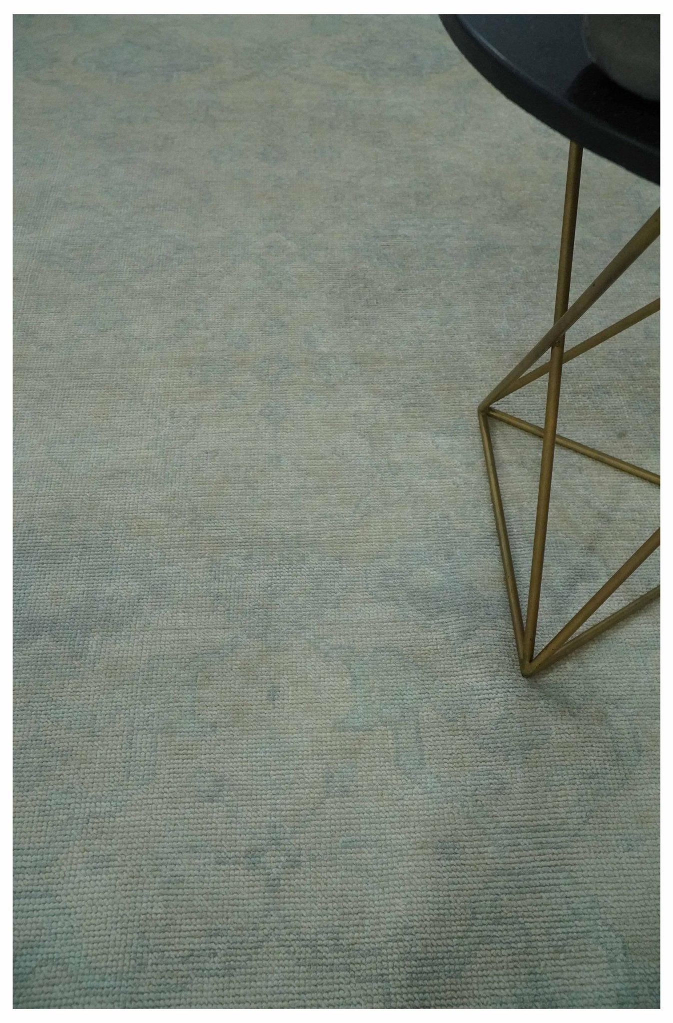 Antique look Beige and Gray Hand Knotted Oriental Oushak 8x10 wool Area Rug - Arte House