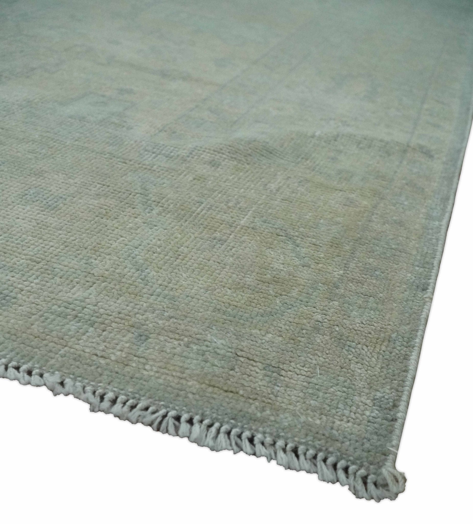Antique look Beige and Gray Hand Knotted Oriental Oushak 8x10 wool Area Rug - Arte House