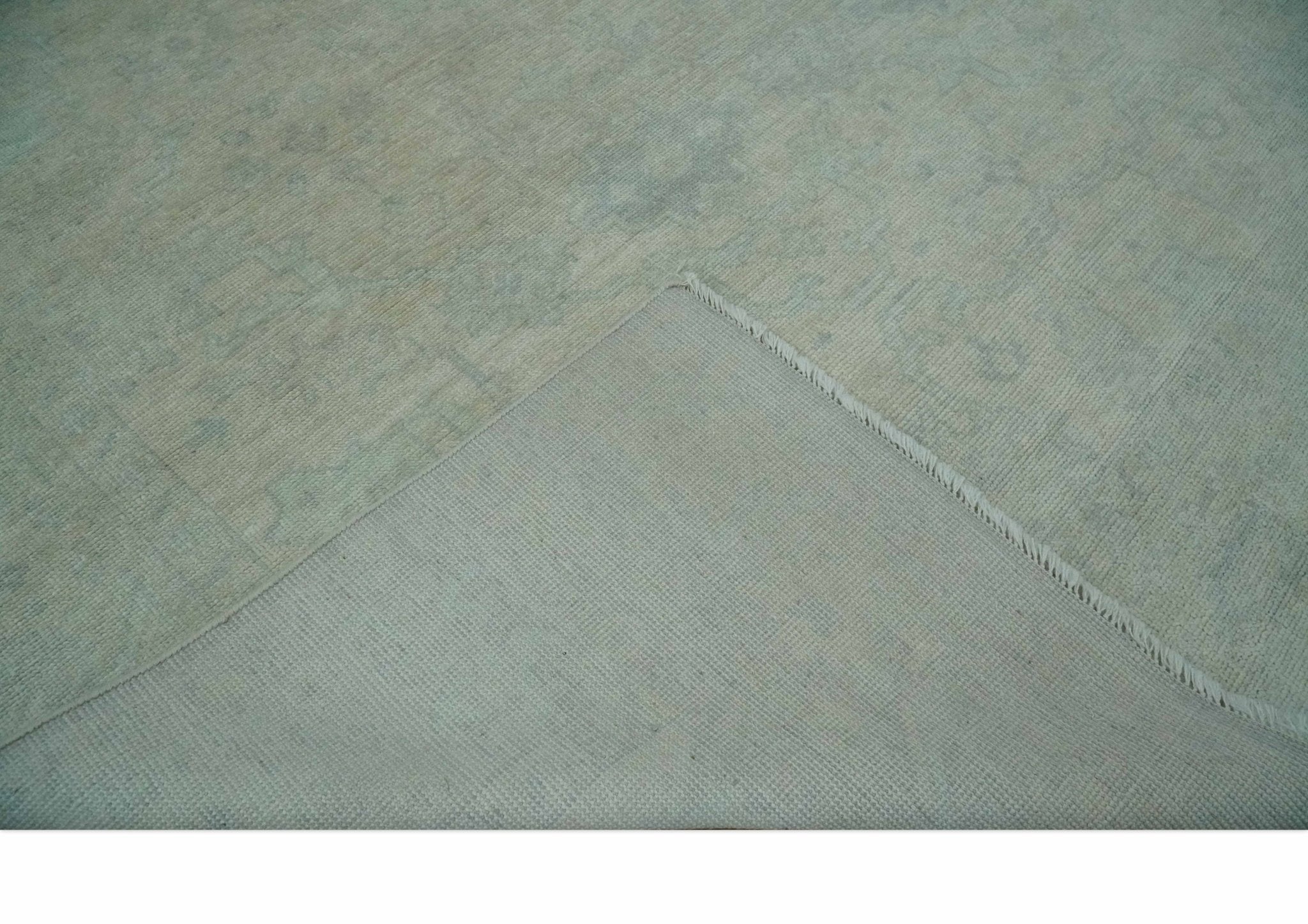 Antique look Beige and Gray Hand Knotted Oriental Oushak 8x10 wool Area Rug - Arte House