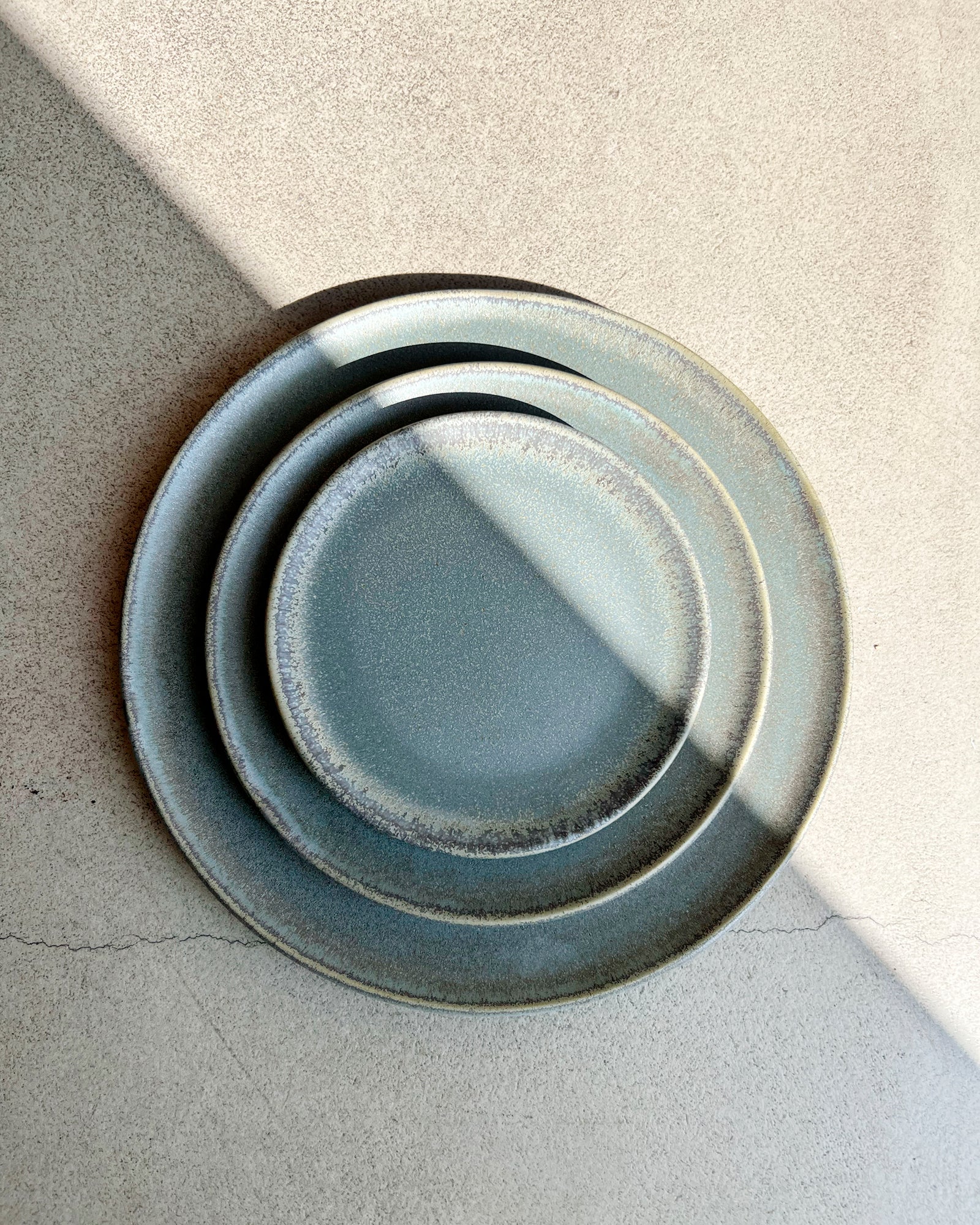 Aqua Ceramic Handmade Dinner Plates - Set of 4 - Arte House