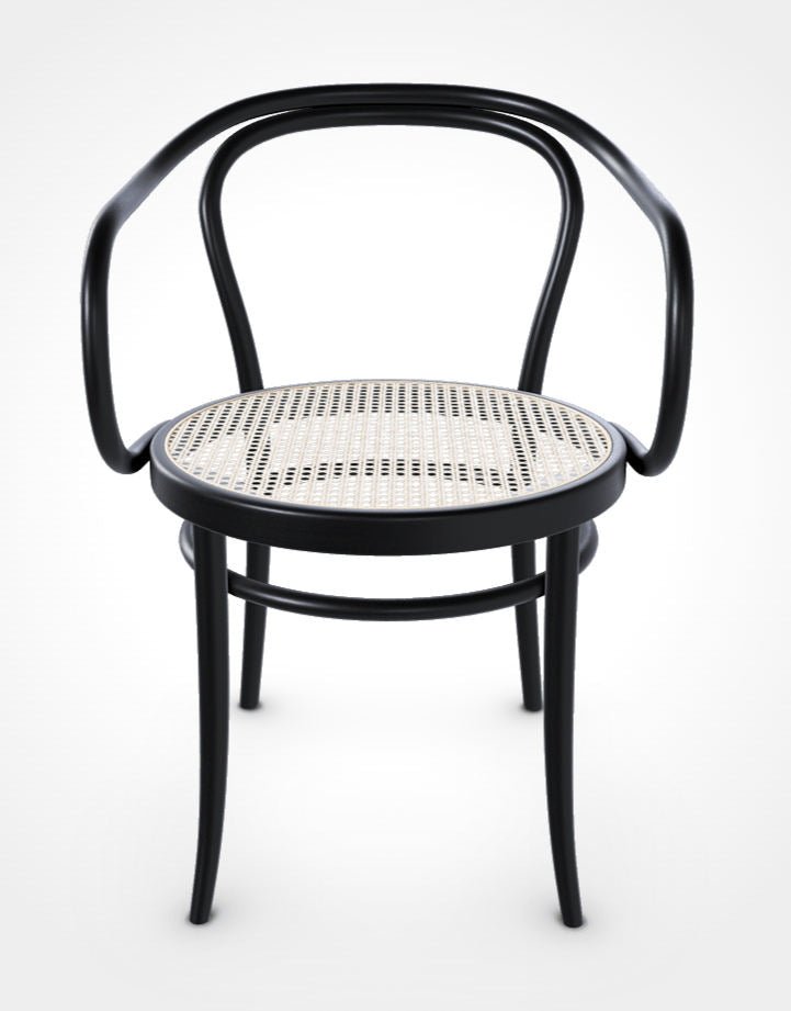 August Thonet No. 30 Bentwood Chair by Ton - Black Stain / Cane Seat - Arte House
