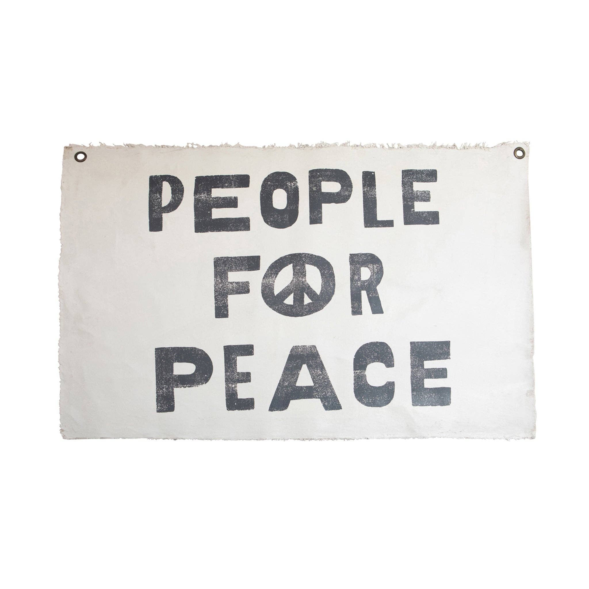 People For Peace Hand Painted Wall Hanging - 37"x25""