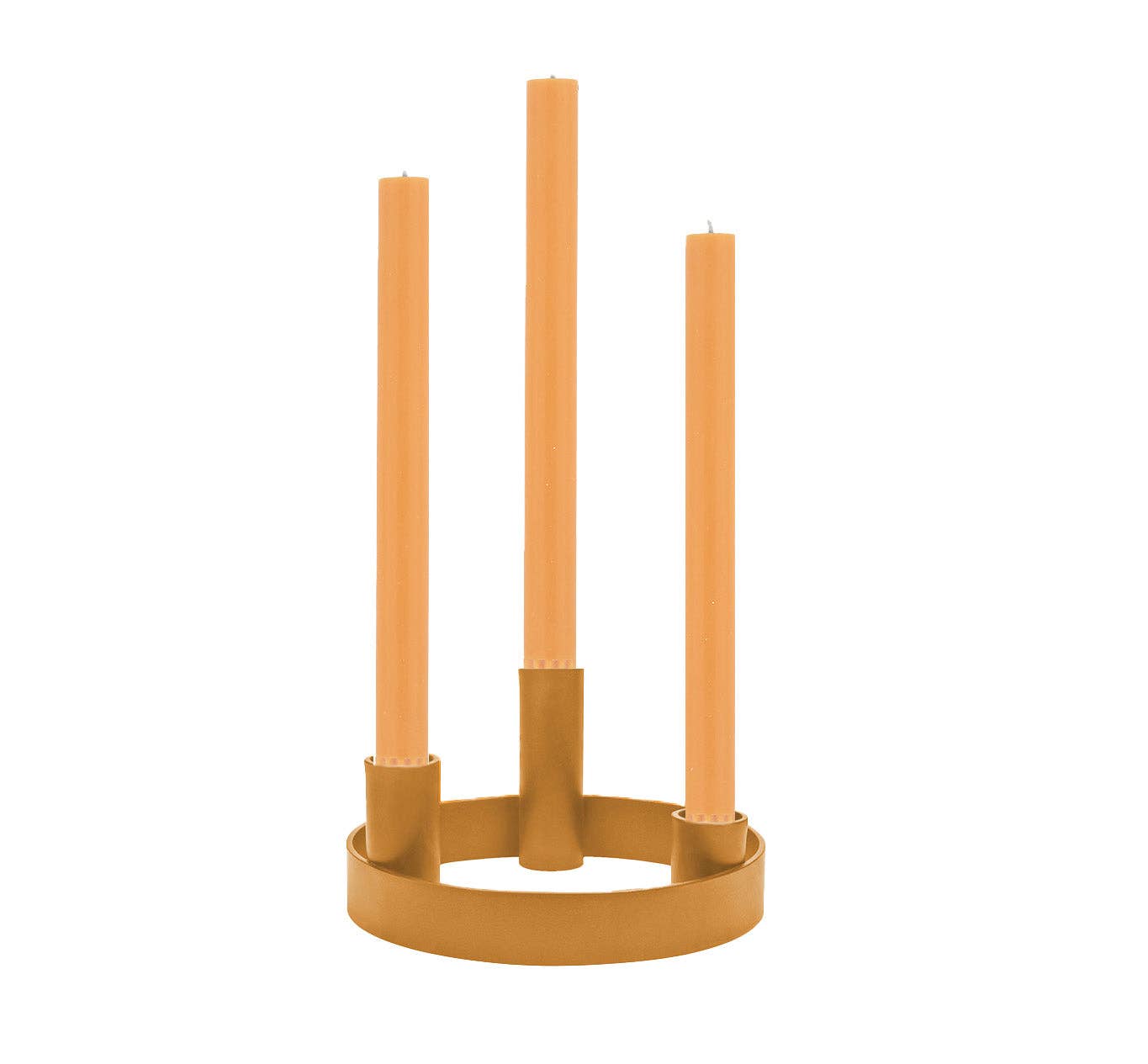 Round Metal Candelabra Ring in Marigold