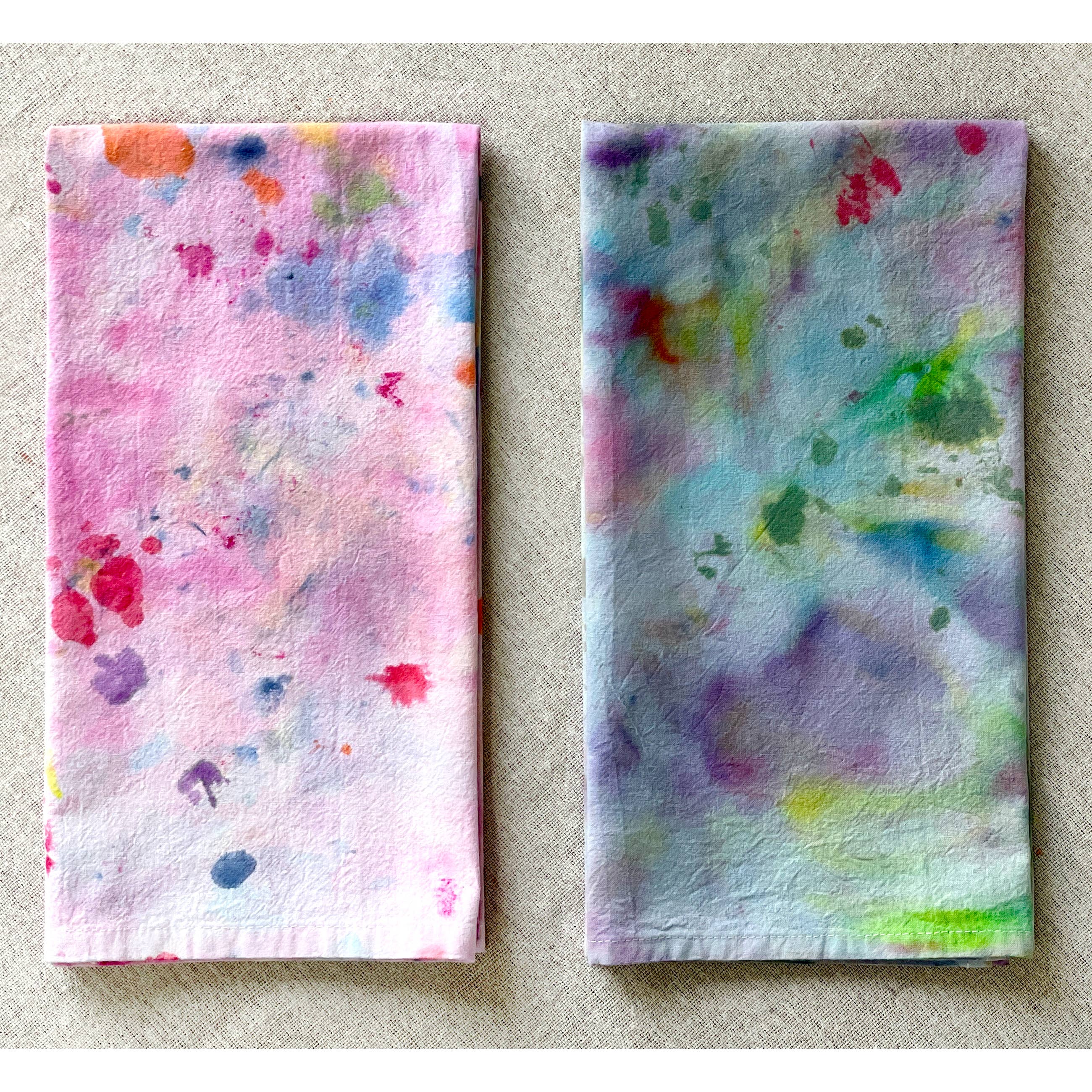 Happy Accident Hand-dyed Tea Towel