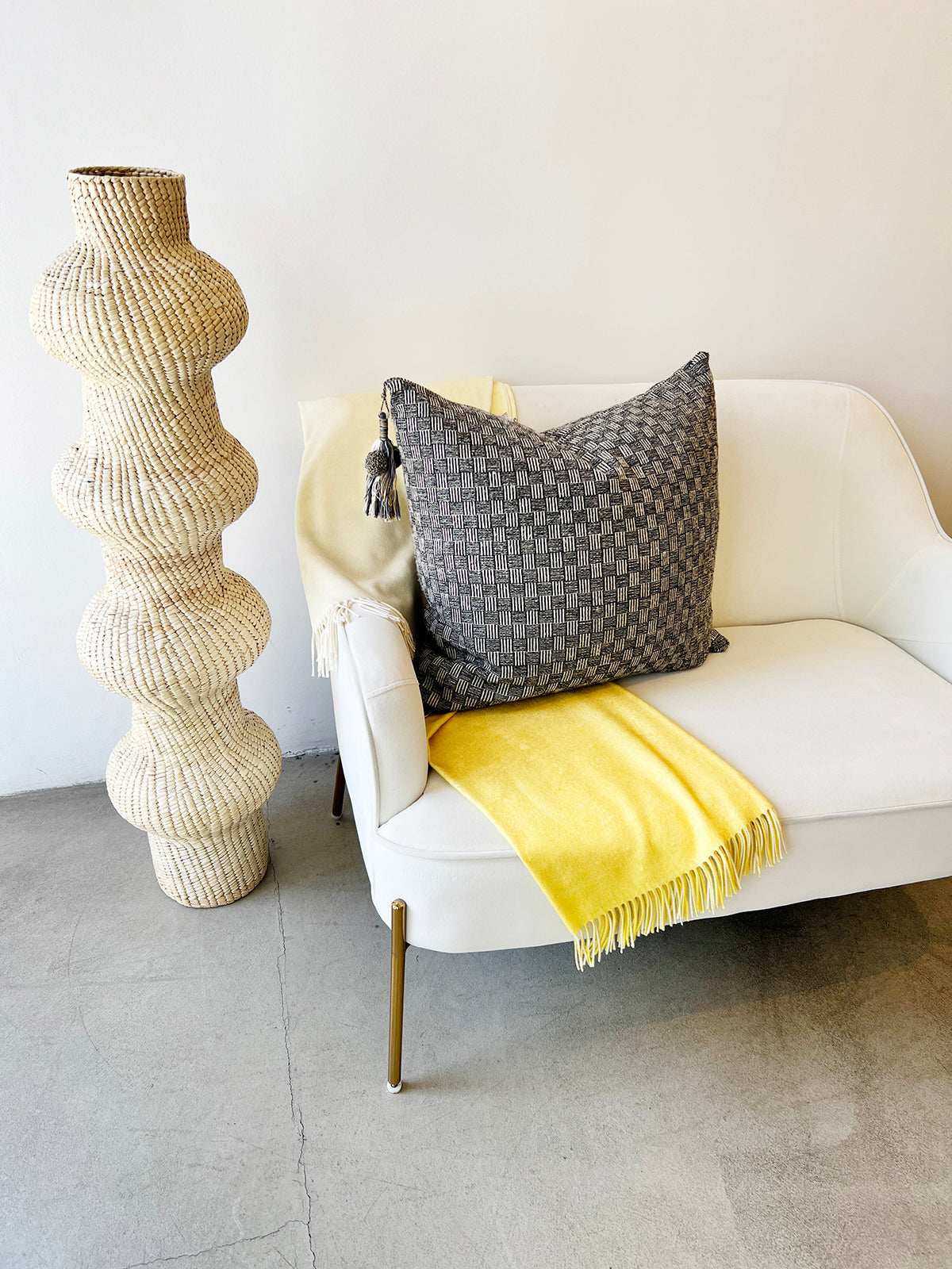 Yellow Ombre Merino Wool Throw - Arte House