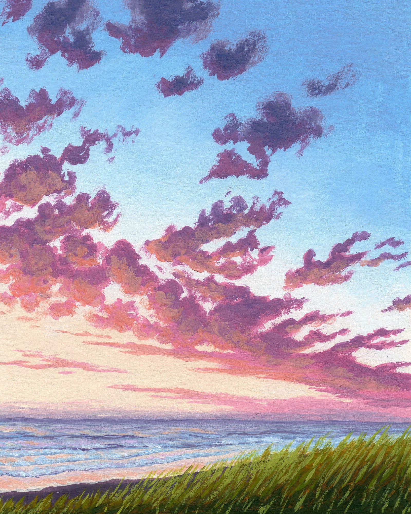 Gearhart Sunset 3 a Vertical Art Print