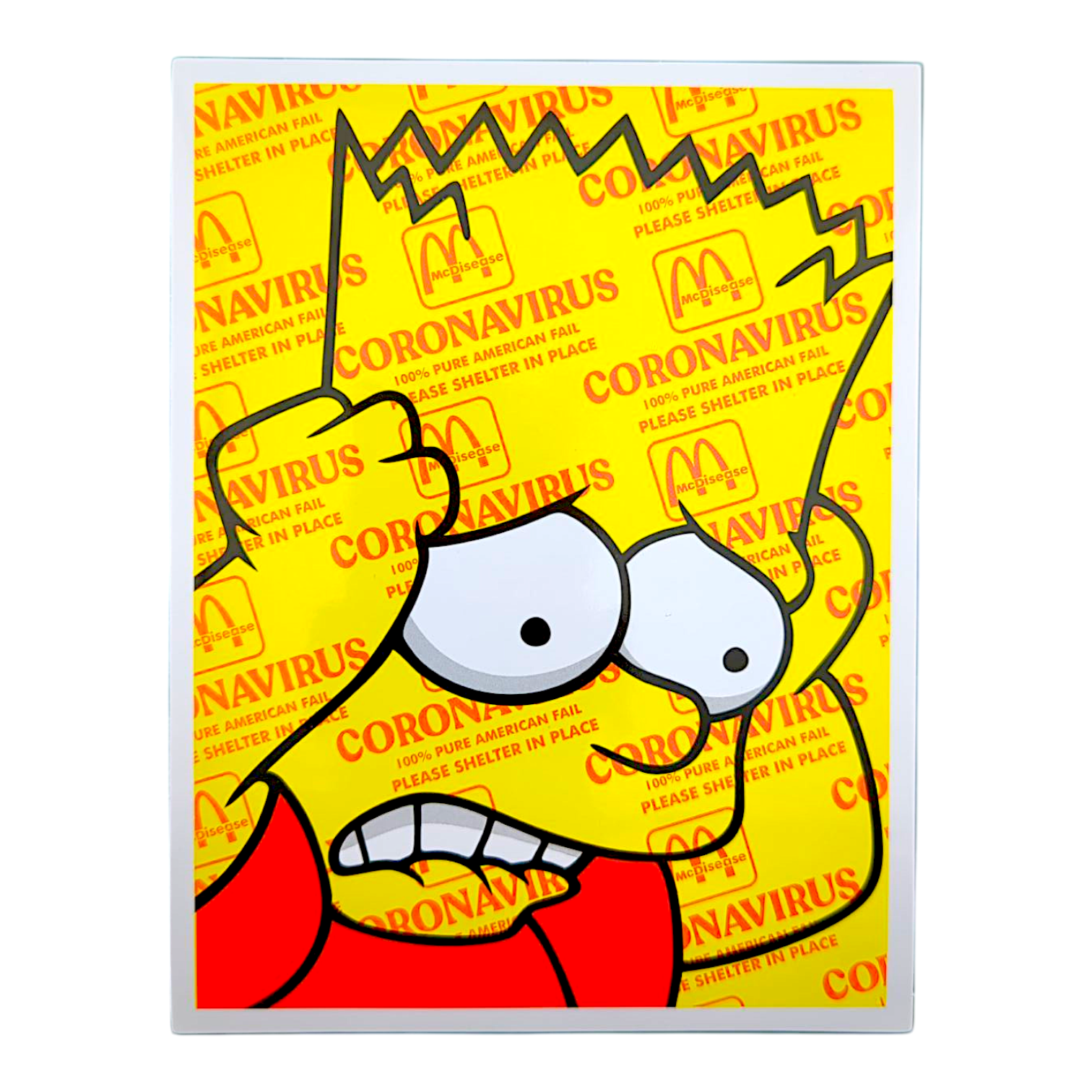 Ben Frost Bart On Coronavirus (Large) Sticker - Arte House