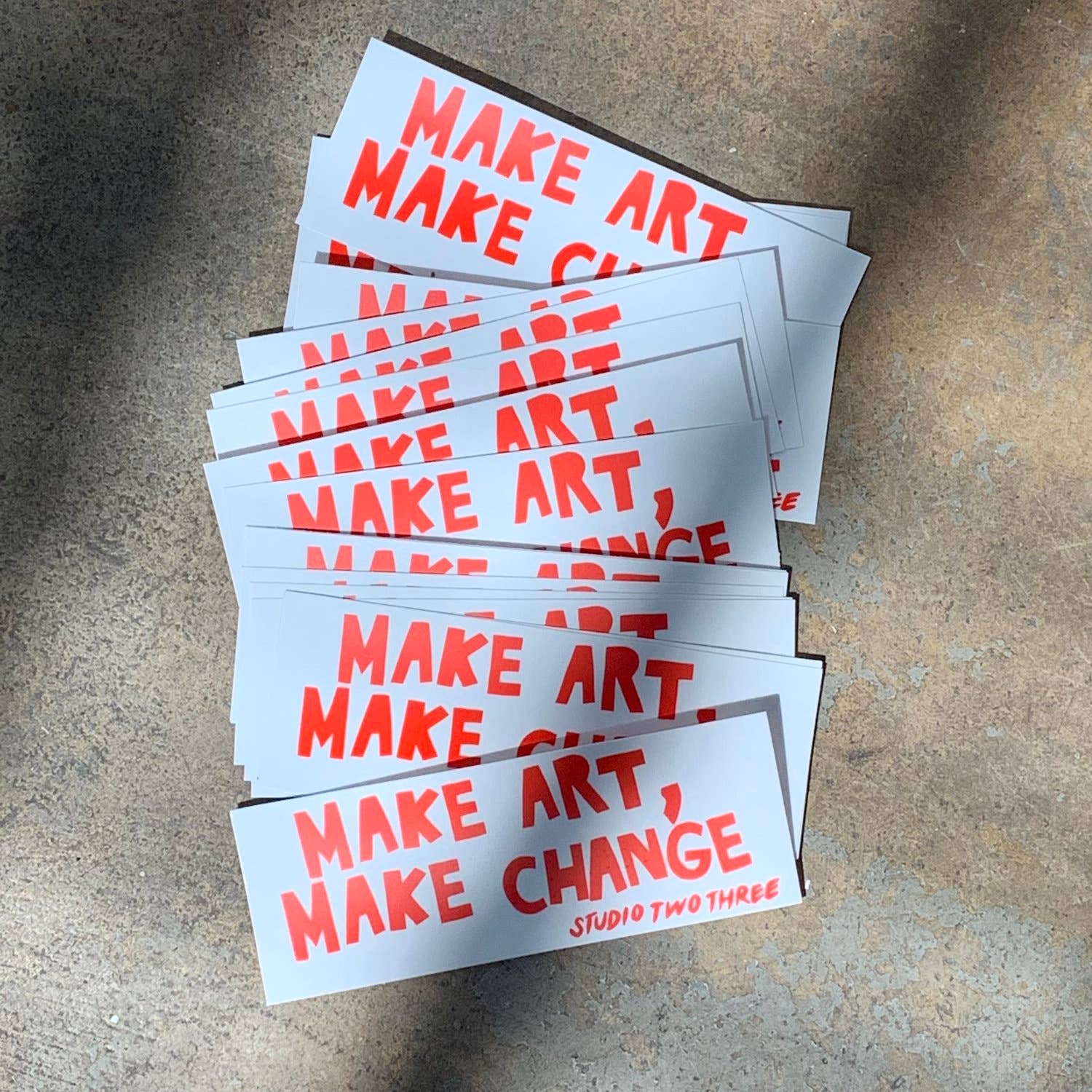 Make Art Make Change Bumper Sticker