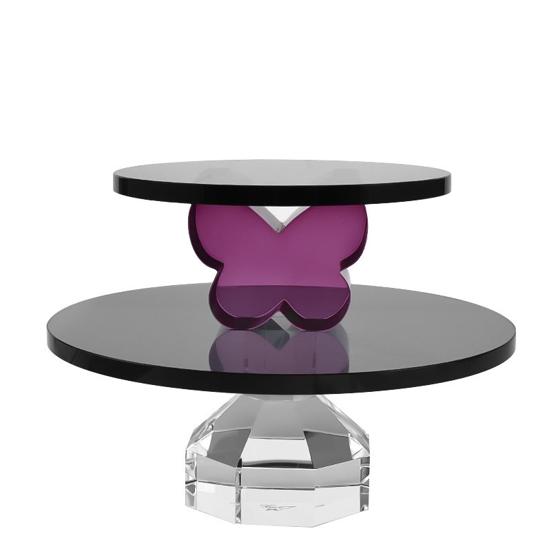 Two Tier Crystal Cake Stand
