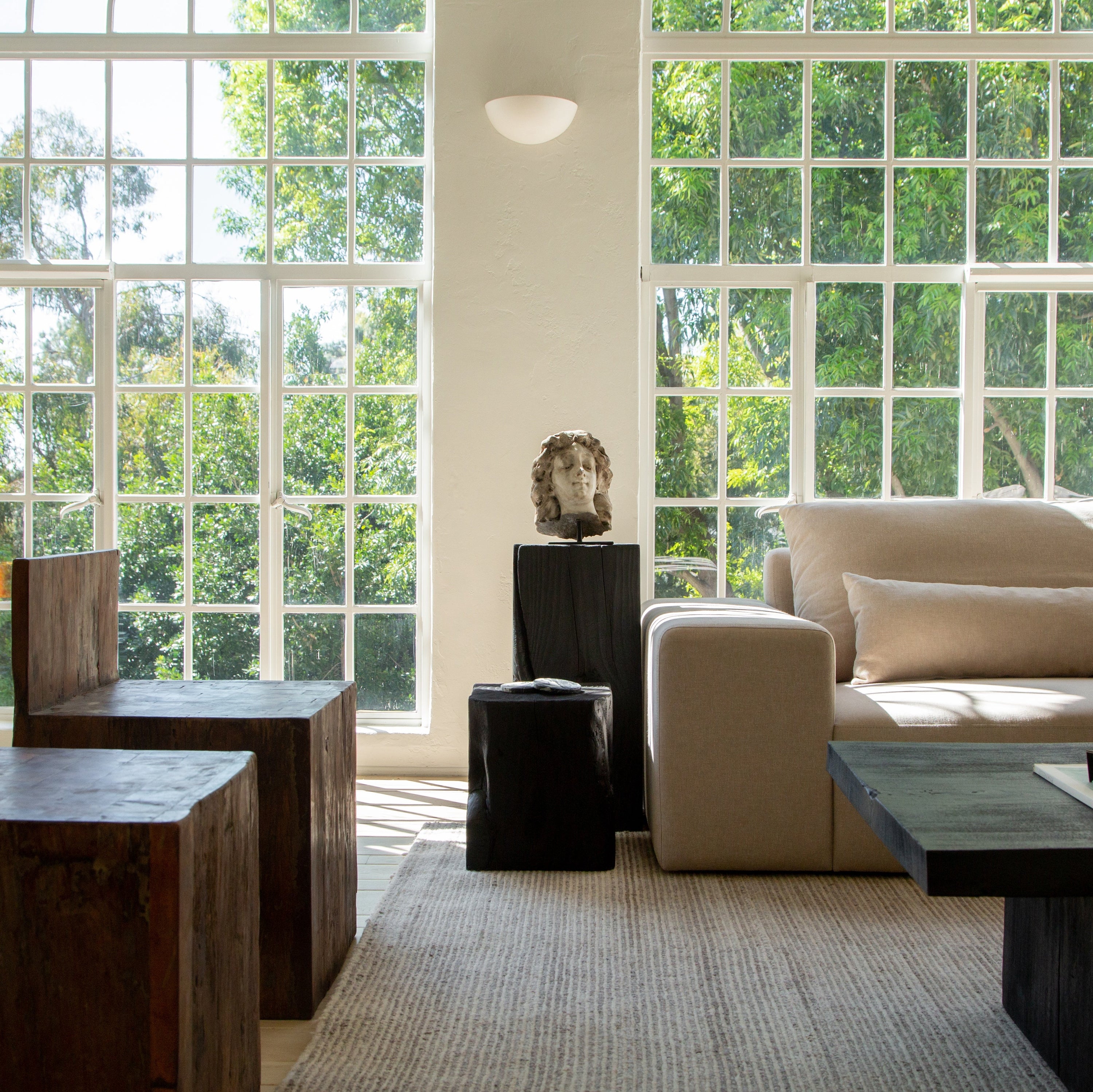 Charcoal Sculpture Pedestal - Short - Arte House