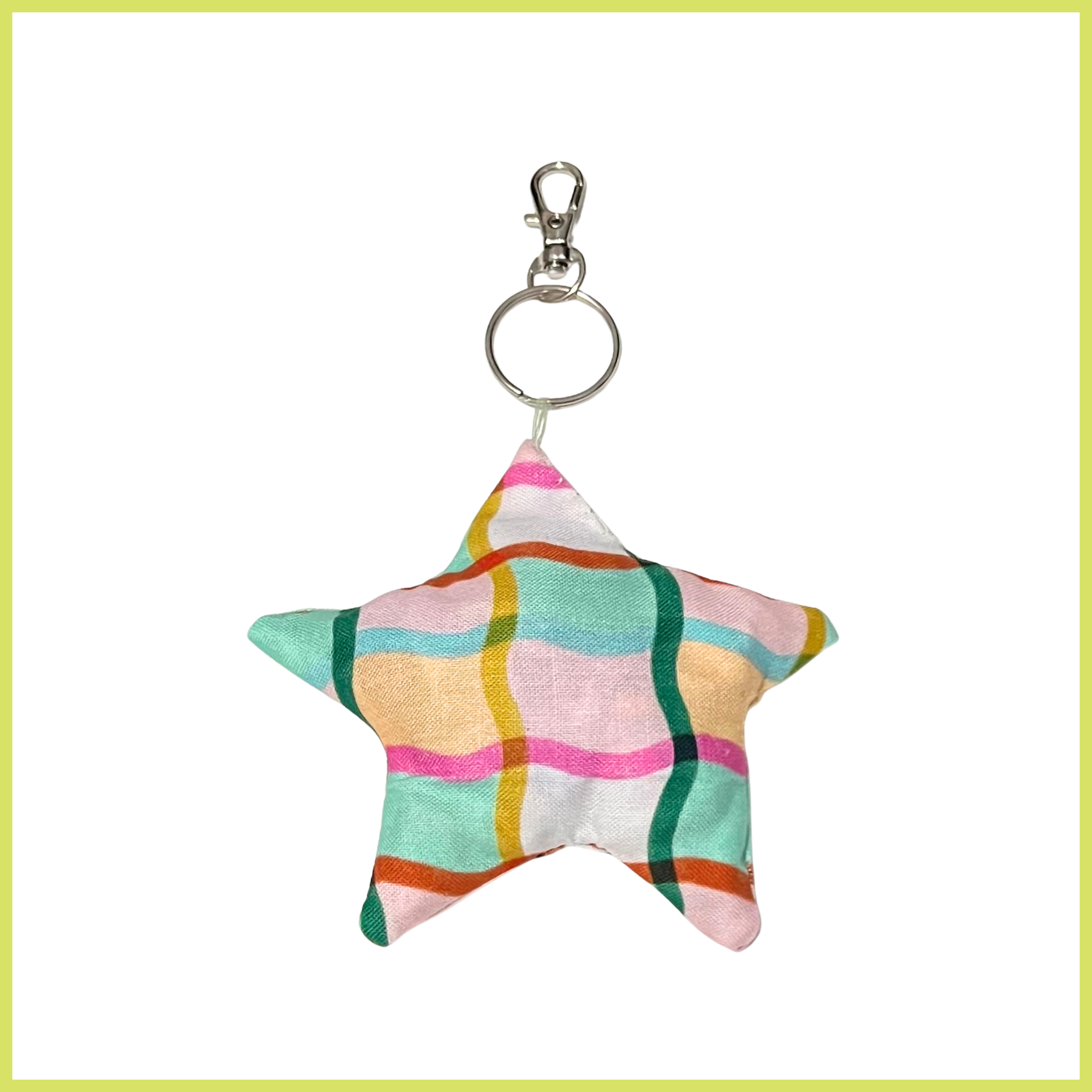 Colorful Grid Bag Charm