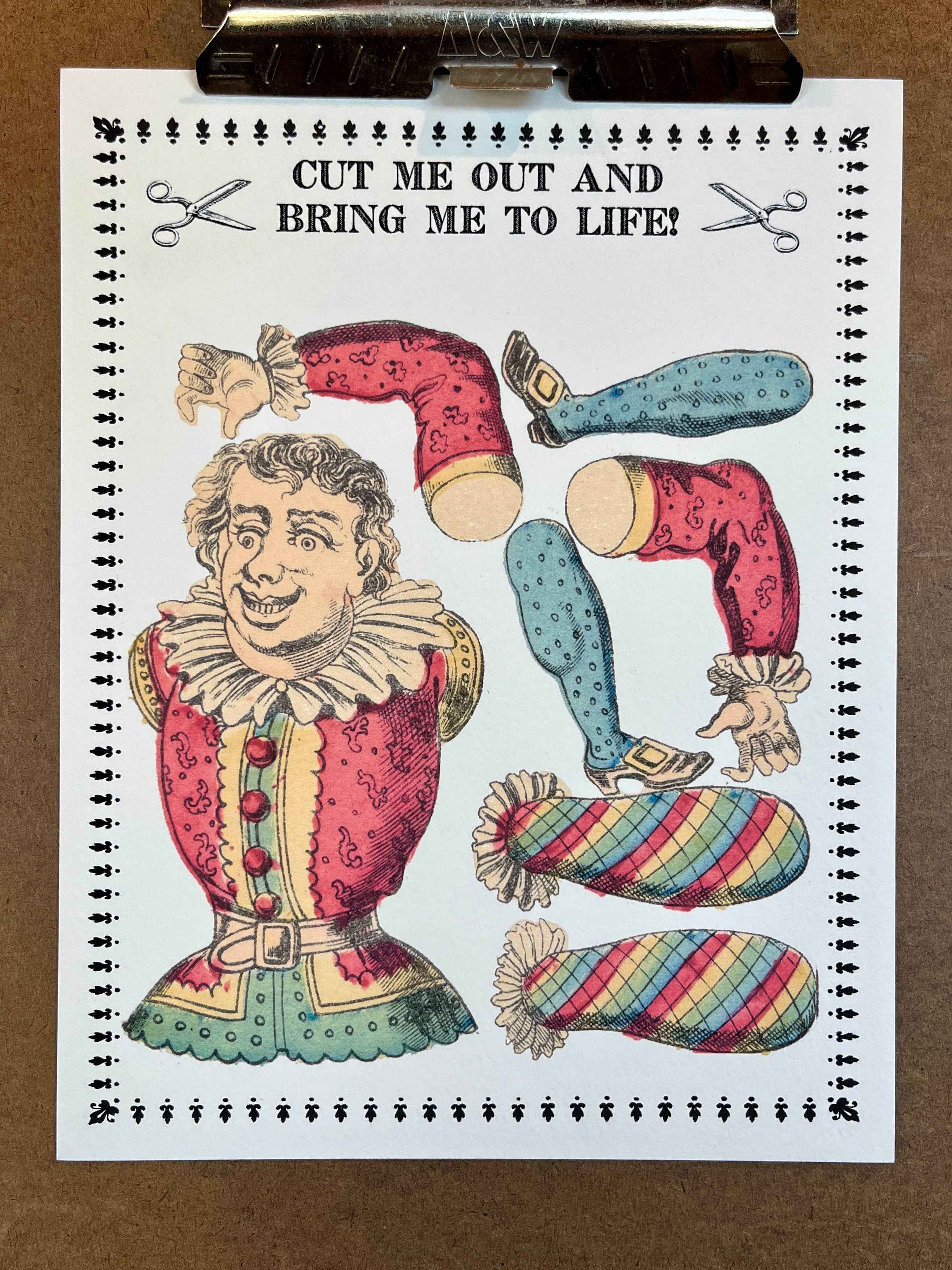 Paper Puppet Cut Out Art Cards