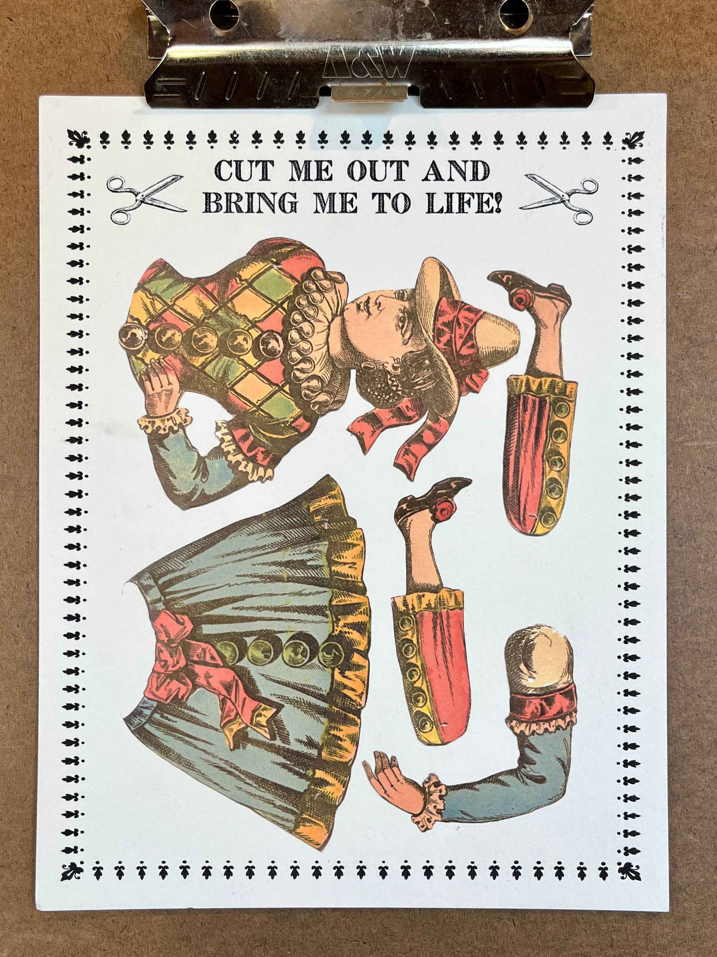 Paper Puppet Cut Out Art Cards