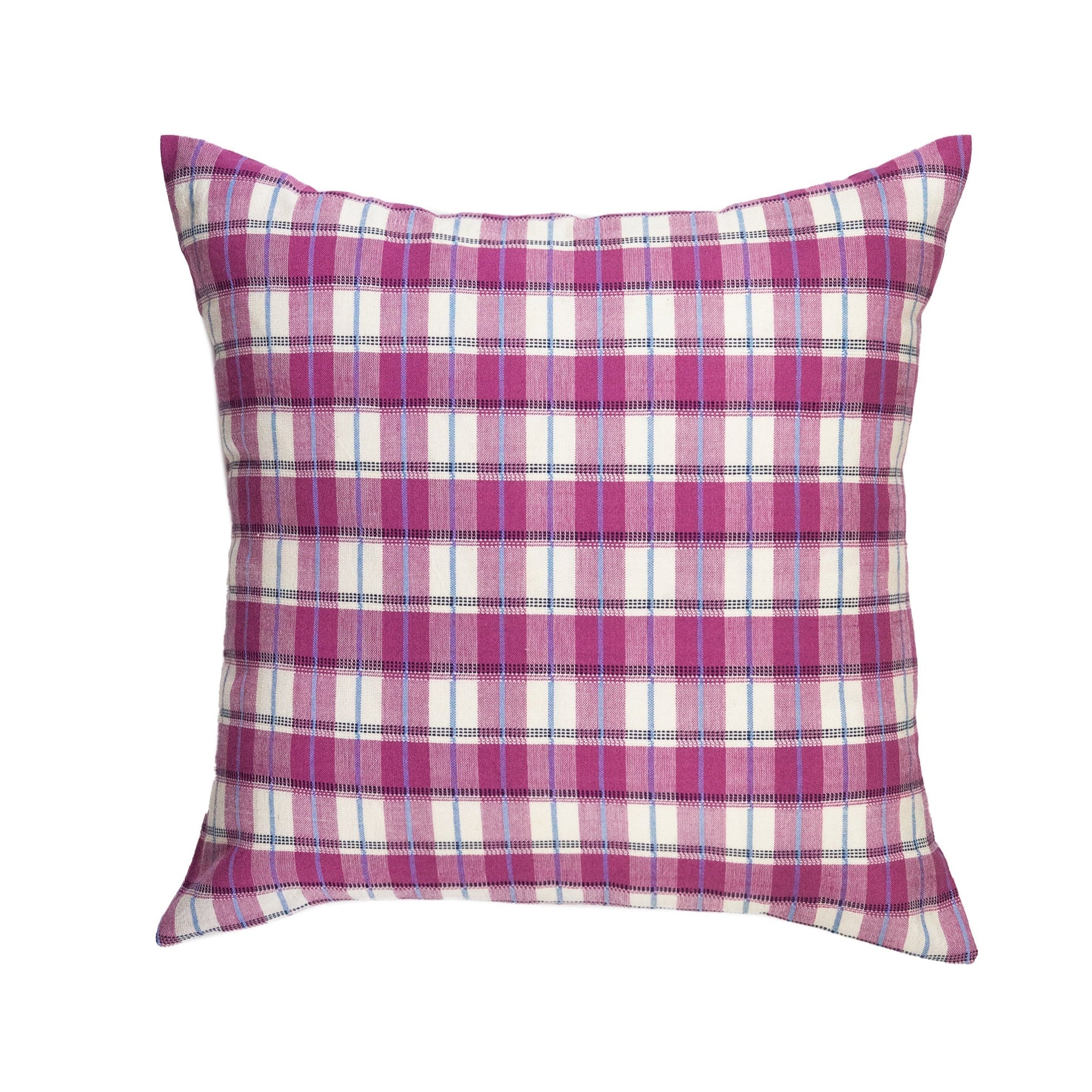 Archive NY San Andres Gingham Pink Square Pillow