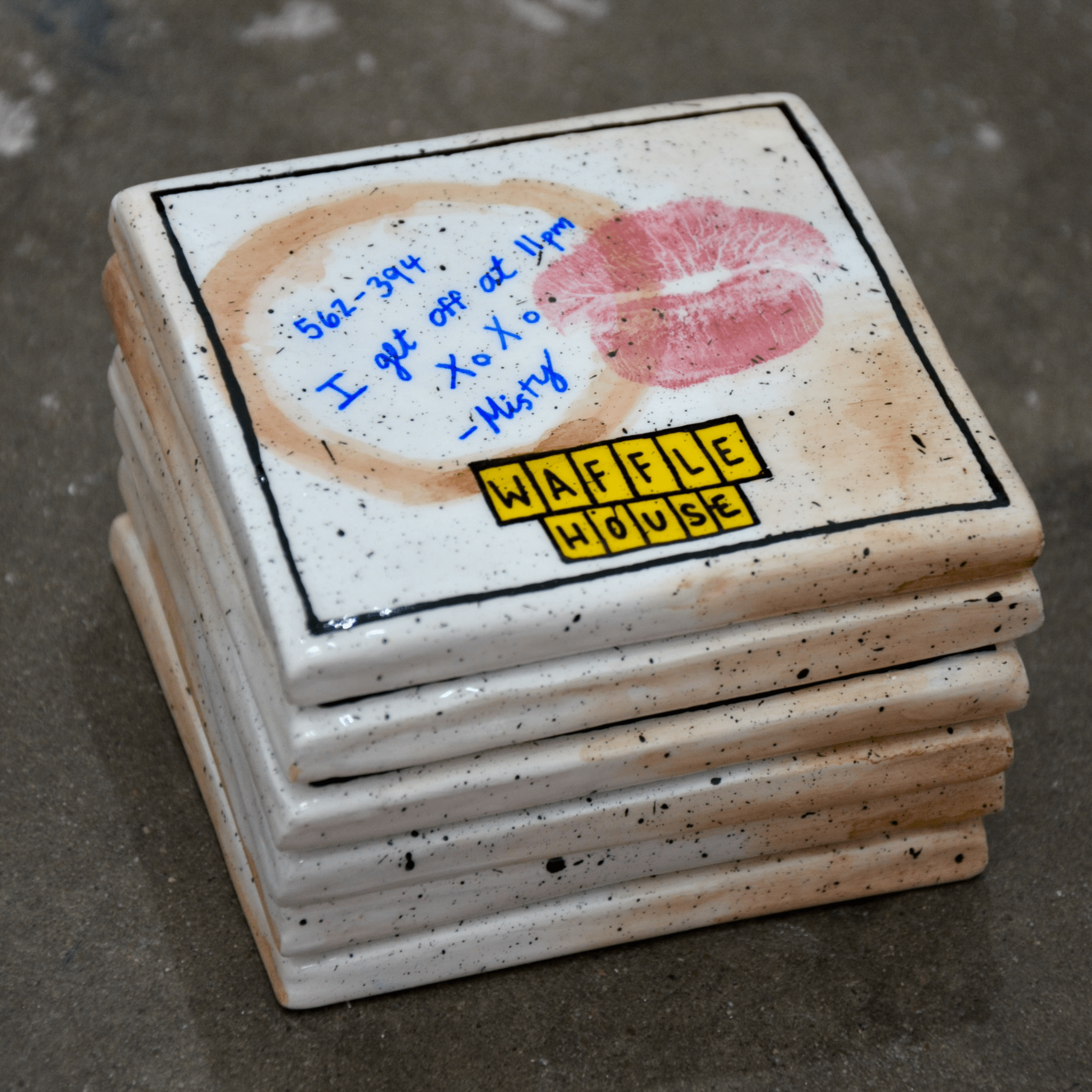WAFFLE HOUSE-INSPIRED USED NAPKIN COASTER