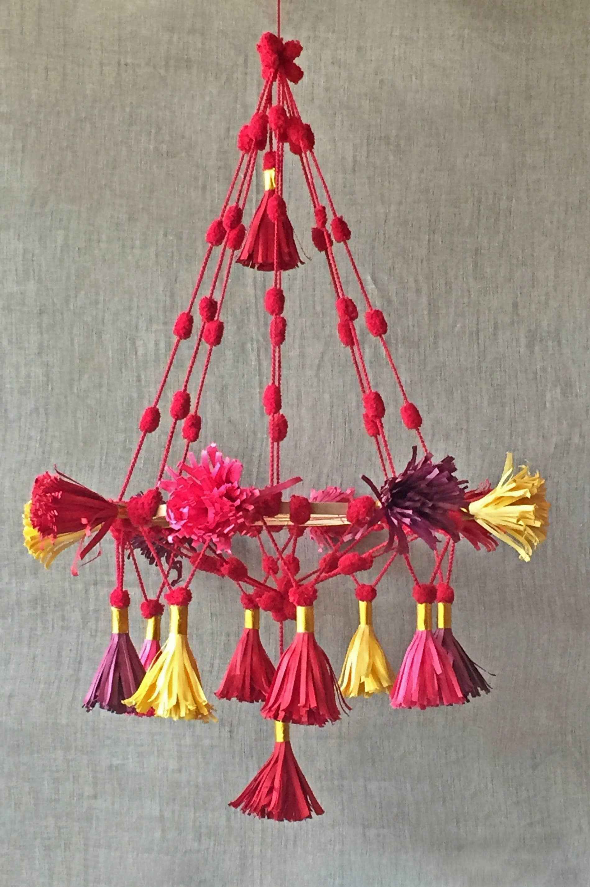 Folk Chandelier (20W X 30"H)  "