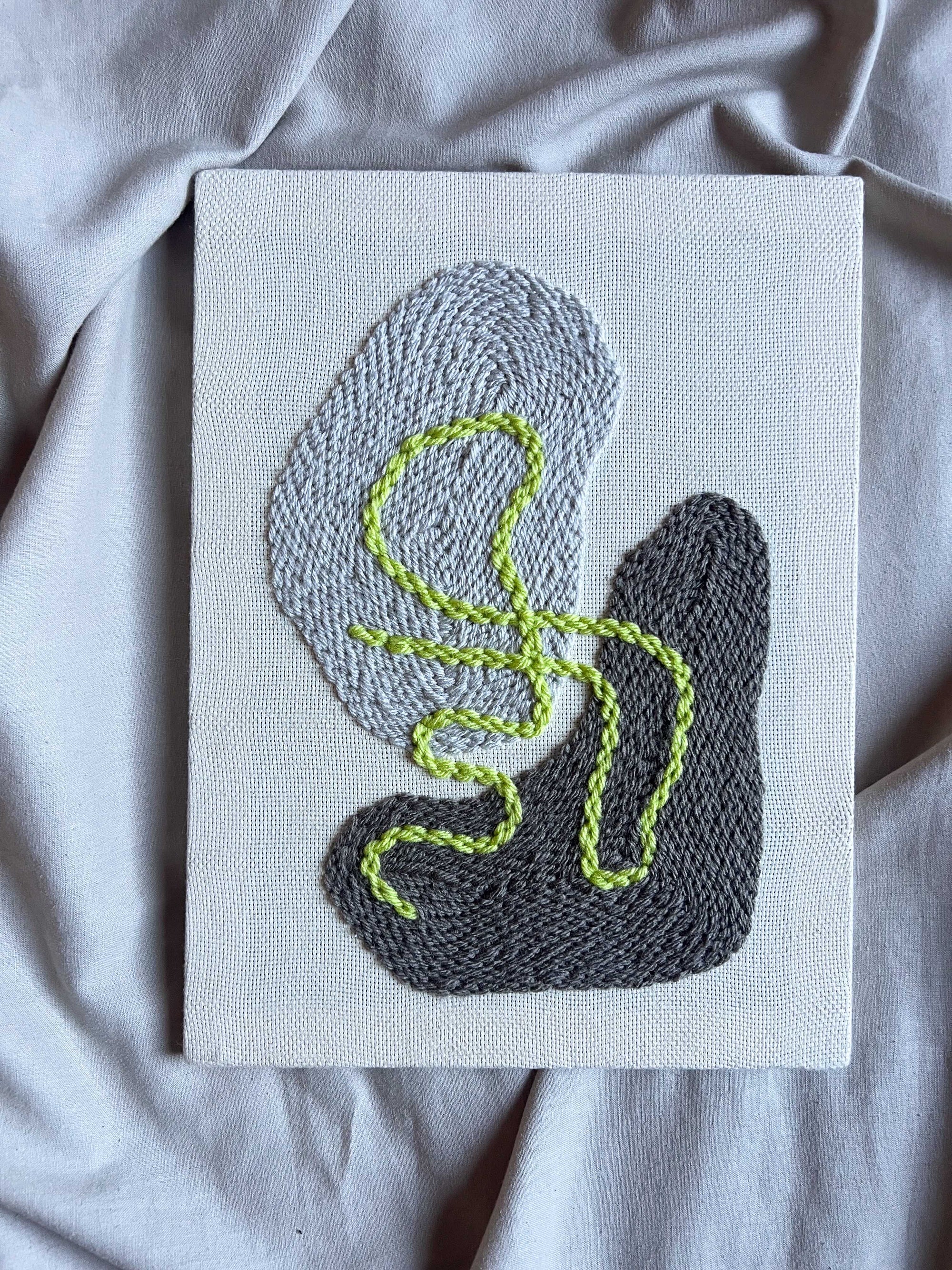 "Pebbles II" - Beginner Punch Needle Kit - Wall Art