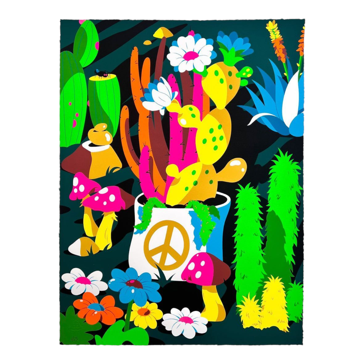DABS MYLA “Peace Garden Meditation (Neon)” Print - Arte House