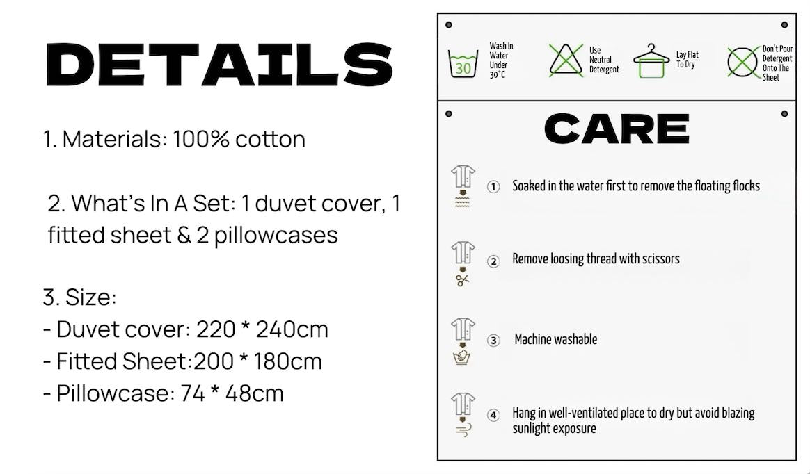 Dopamine Stripe Cotton Queen Size Duvet Cover Set With Pillowcases & Fitted Sheet