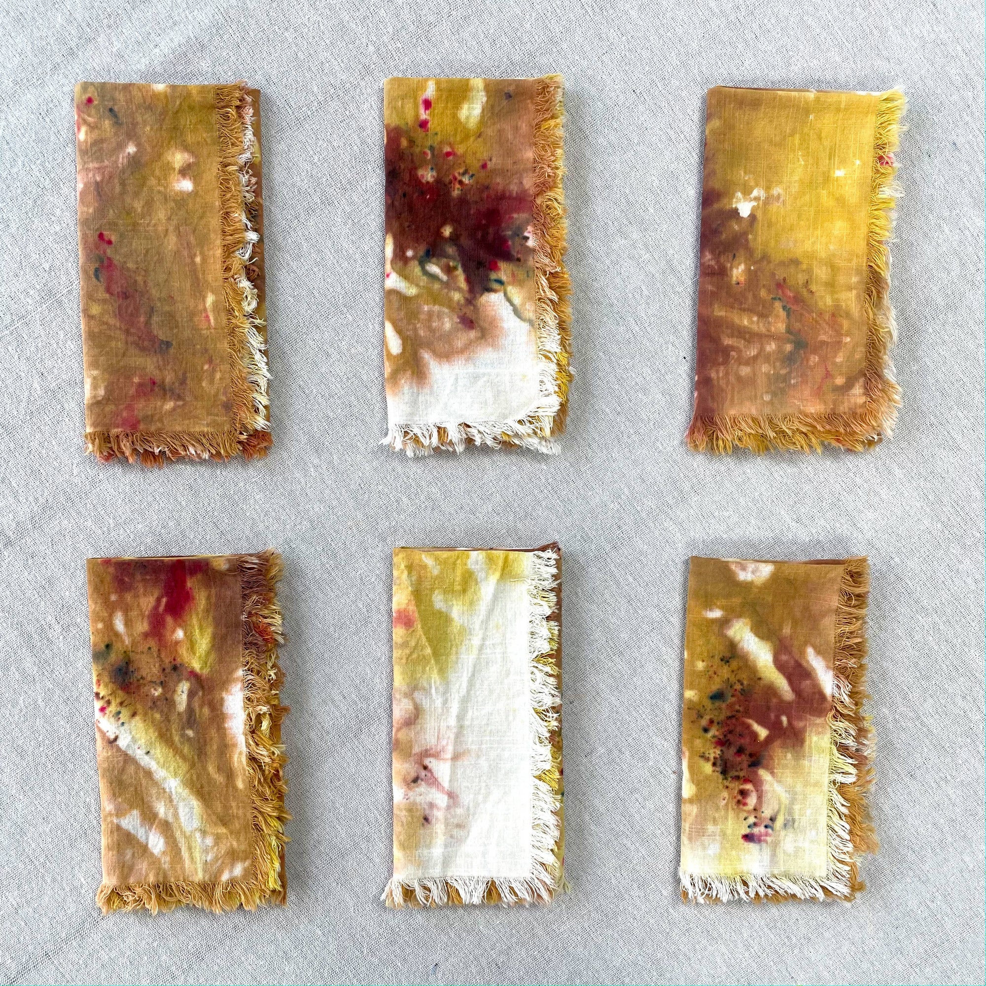 Sunflower Hand-dyed Napkins