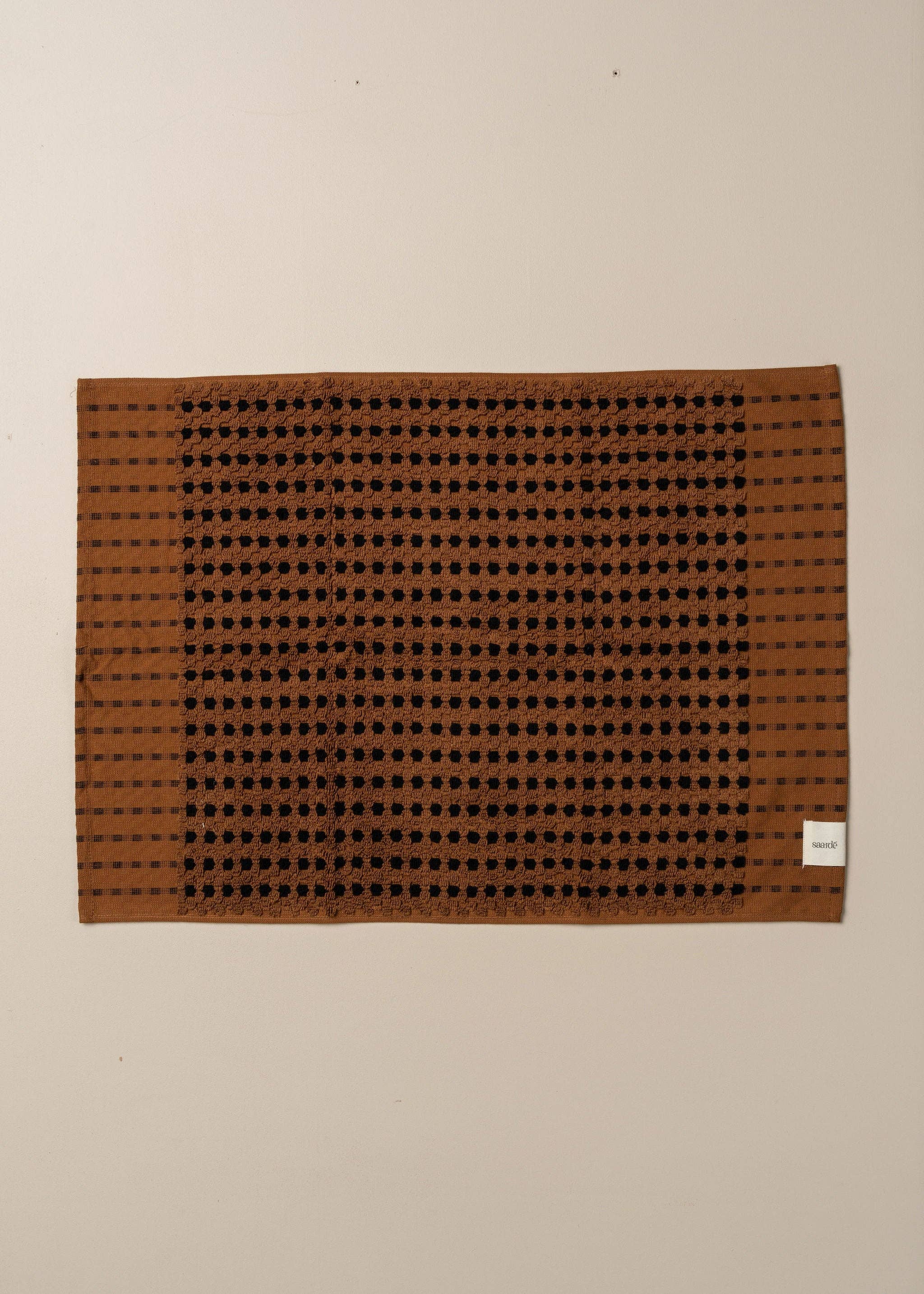 Turkish Hand Towel - Chocolate/Black