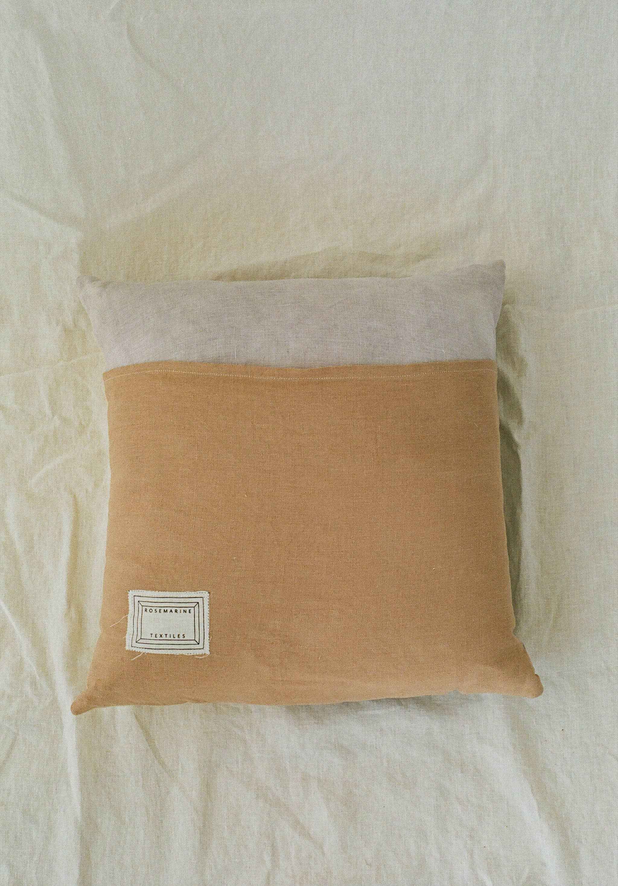 Yin yang pillow  in charcoal | naturally dyed linen sham