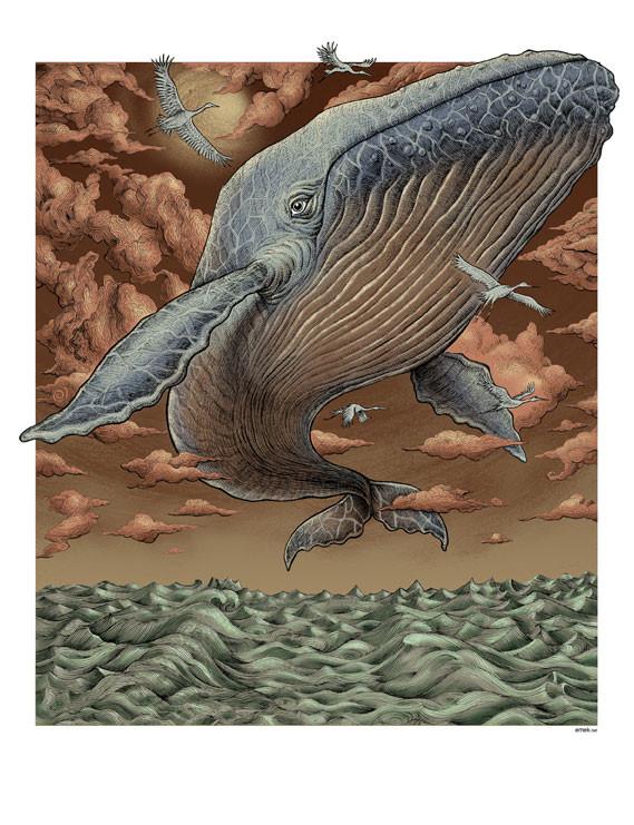 Emek “Flying Whale” Mini Print - Arte House