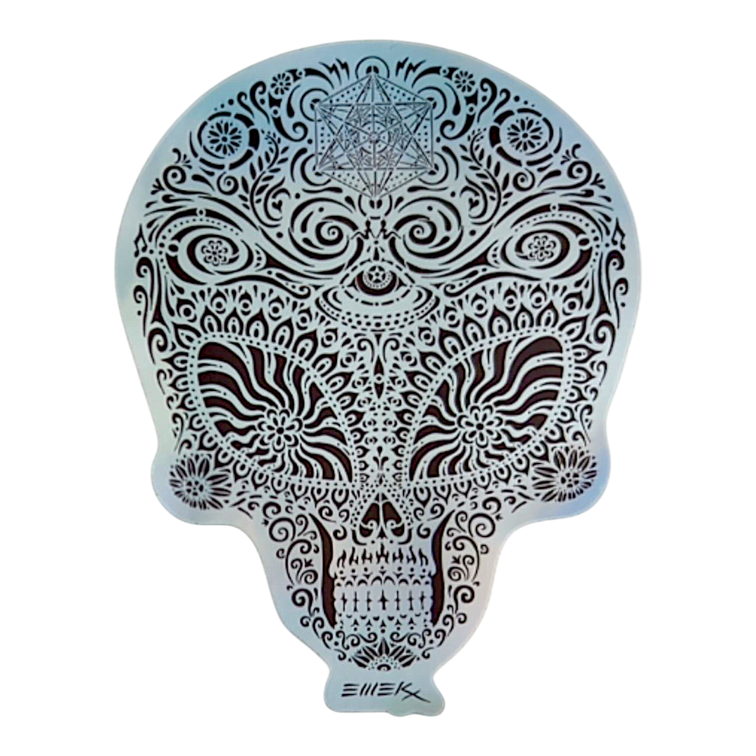 Emek Skull Holographic Sticker