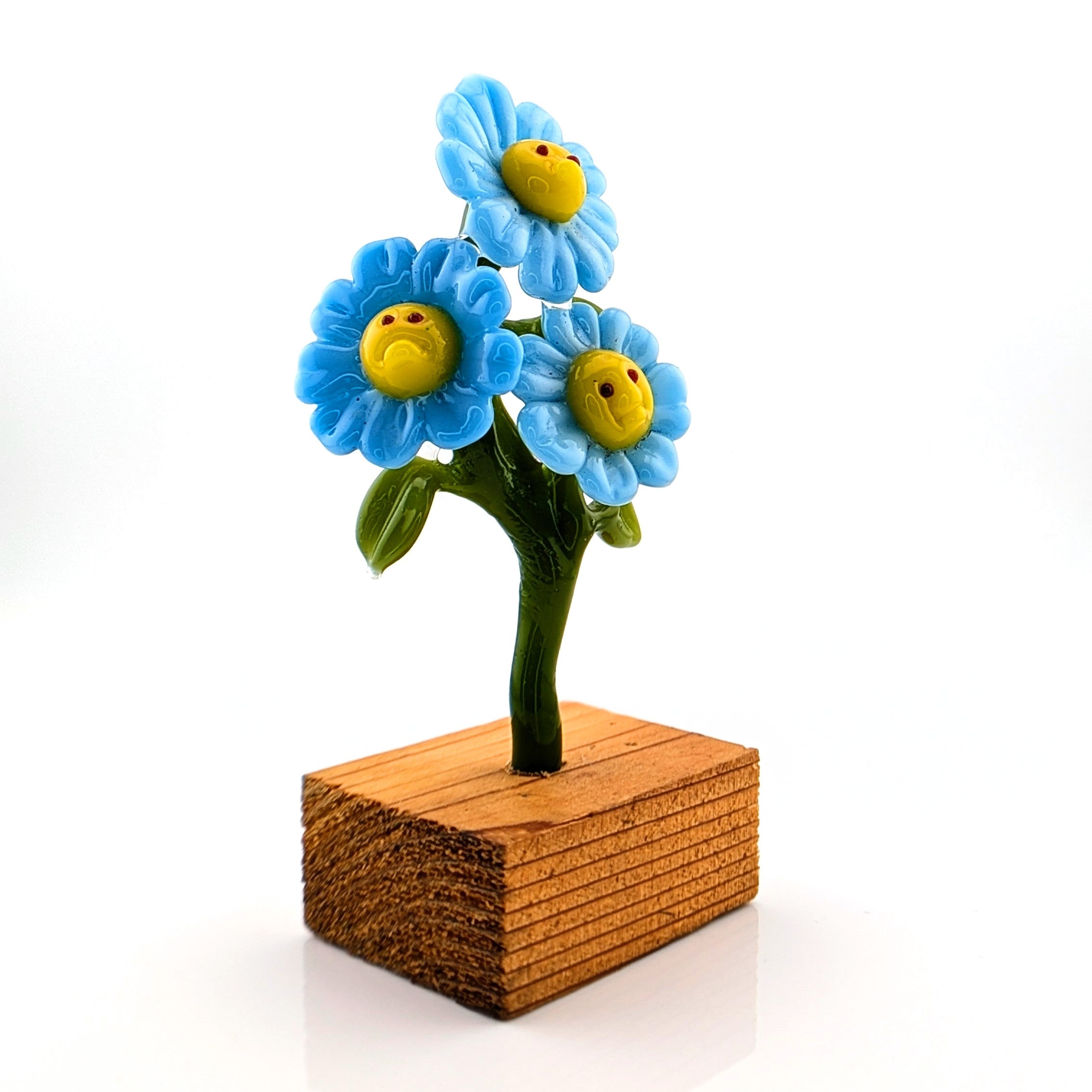 Ethan Windy "Blue Meanies" Glass Sculpture