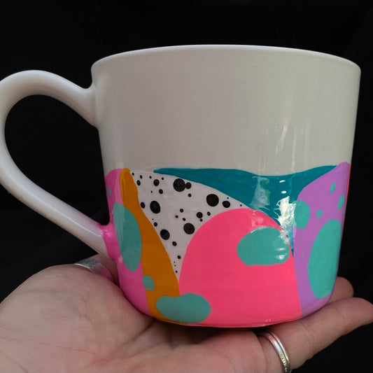 Modern Artifact Coffee/Tea Mug Blue Bubbles
