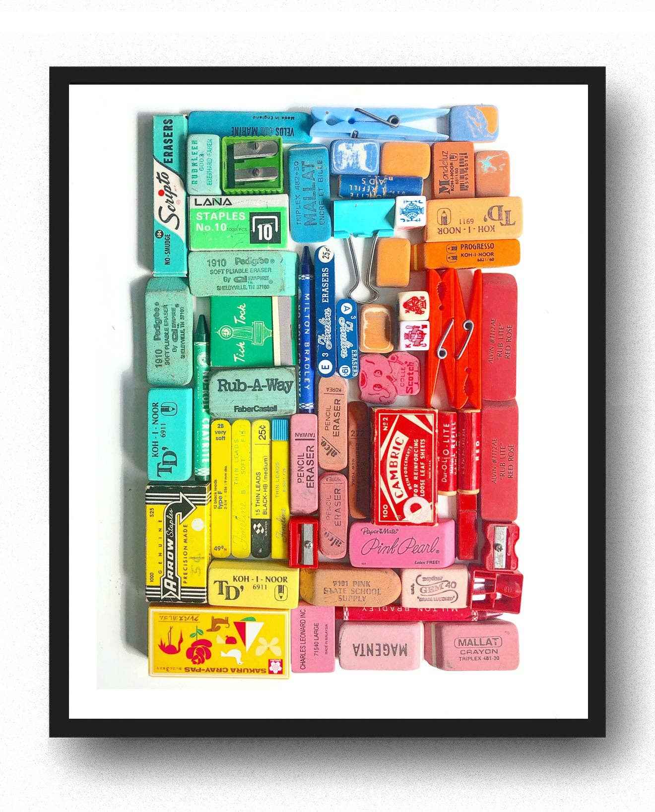 Eraser Arrangement No. 4 - Photographic Print