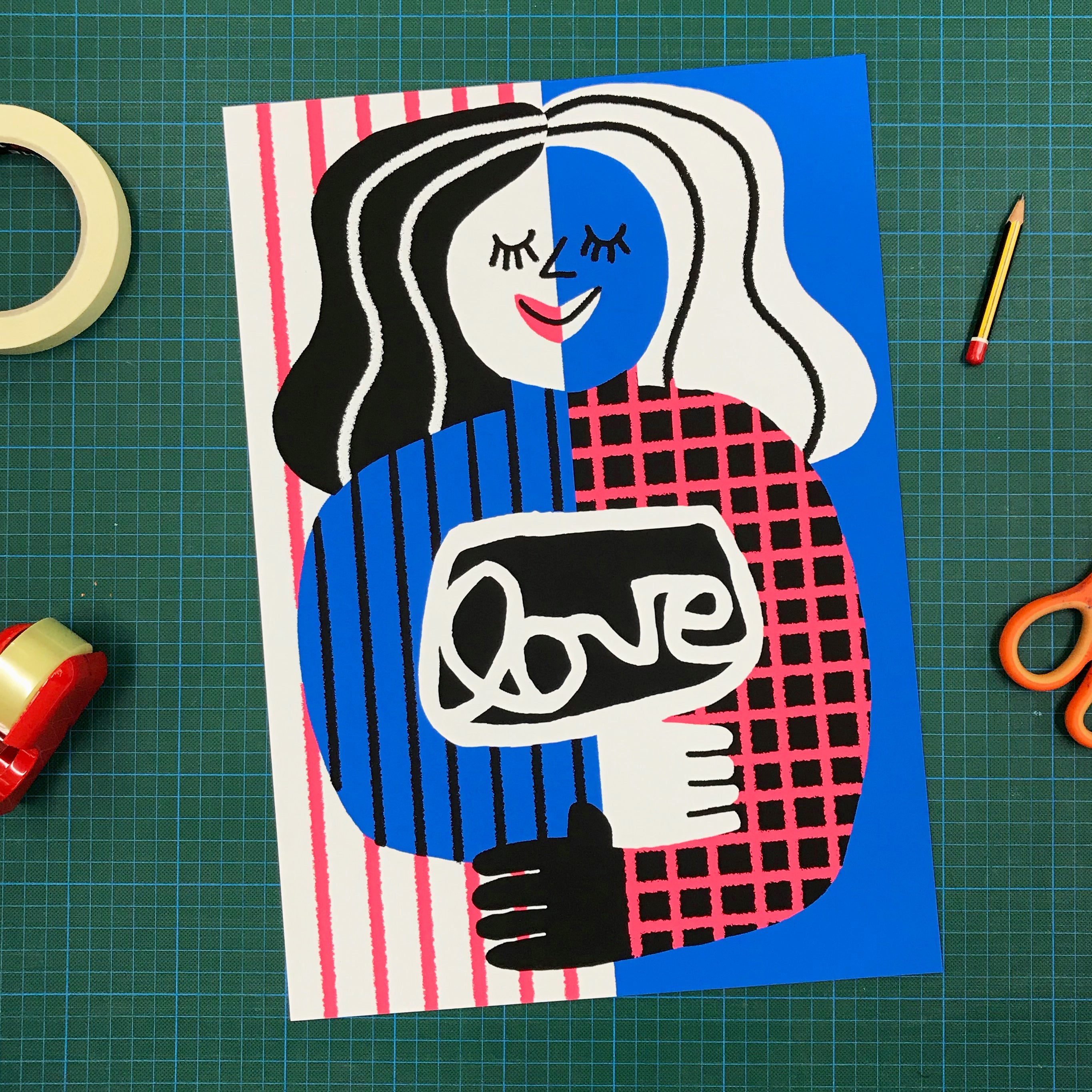 grantLOVE x Cachetejack print - L.L.L. (Lunar Love Lady) - Arte House