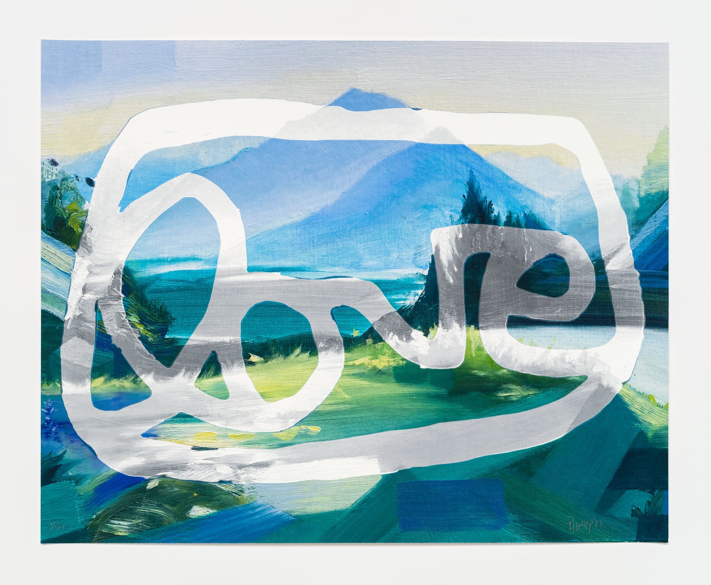 grantLOVE x Phillip Griswold print - Massif (LOVE), white, 2023 - Arte House