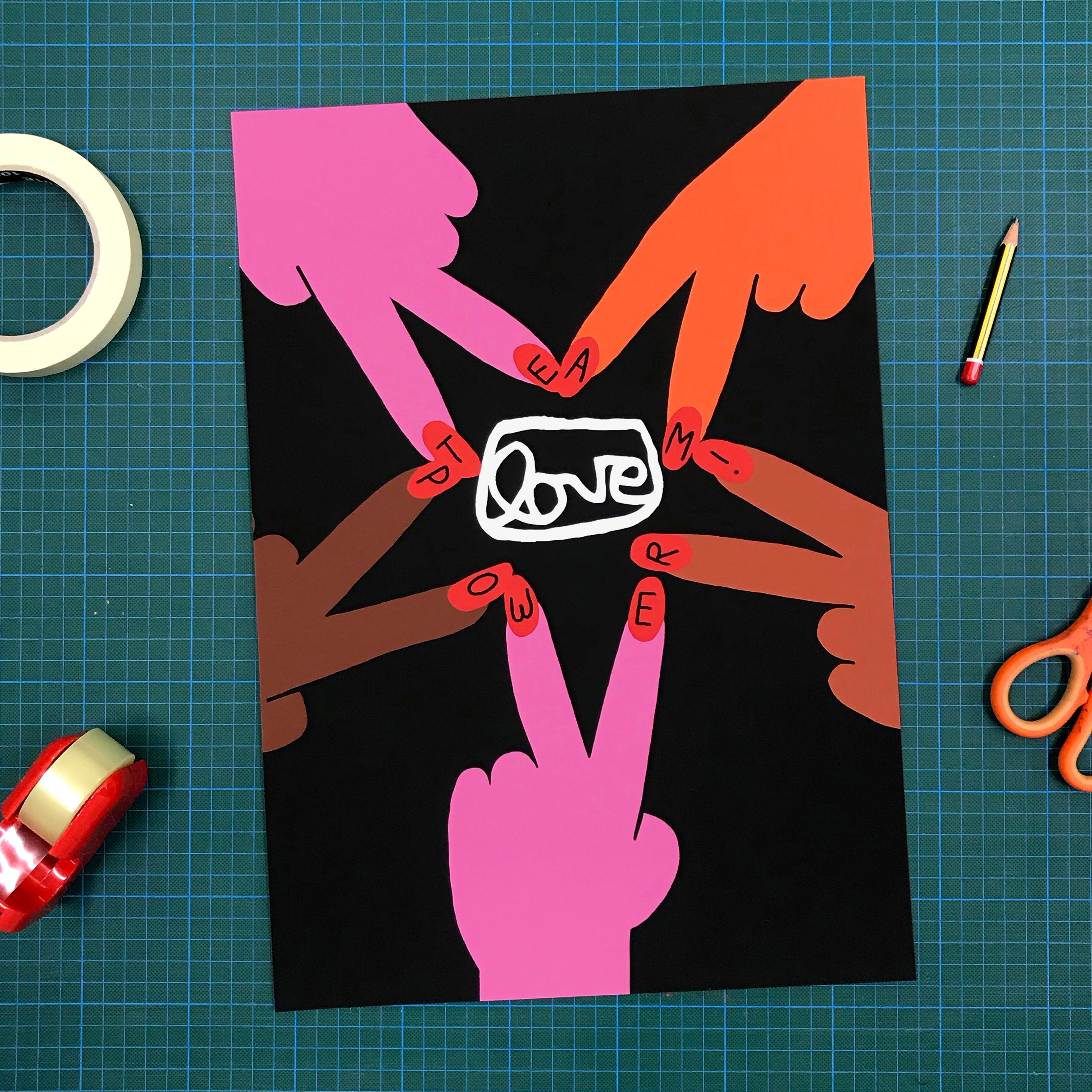 grantLOVE x Cachetejack print - Team Power - Arte House