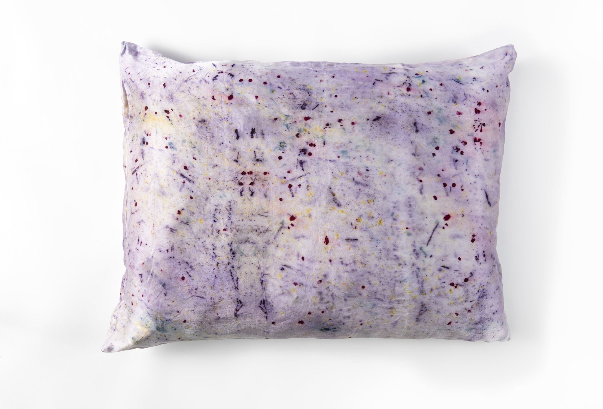 Abstract Botanically Dyed Silk Pillowcase