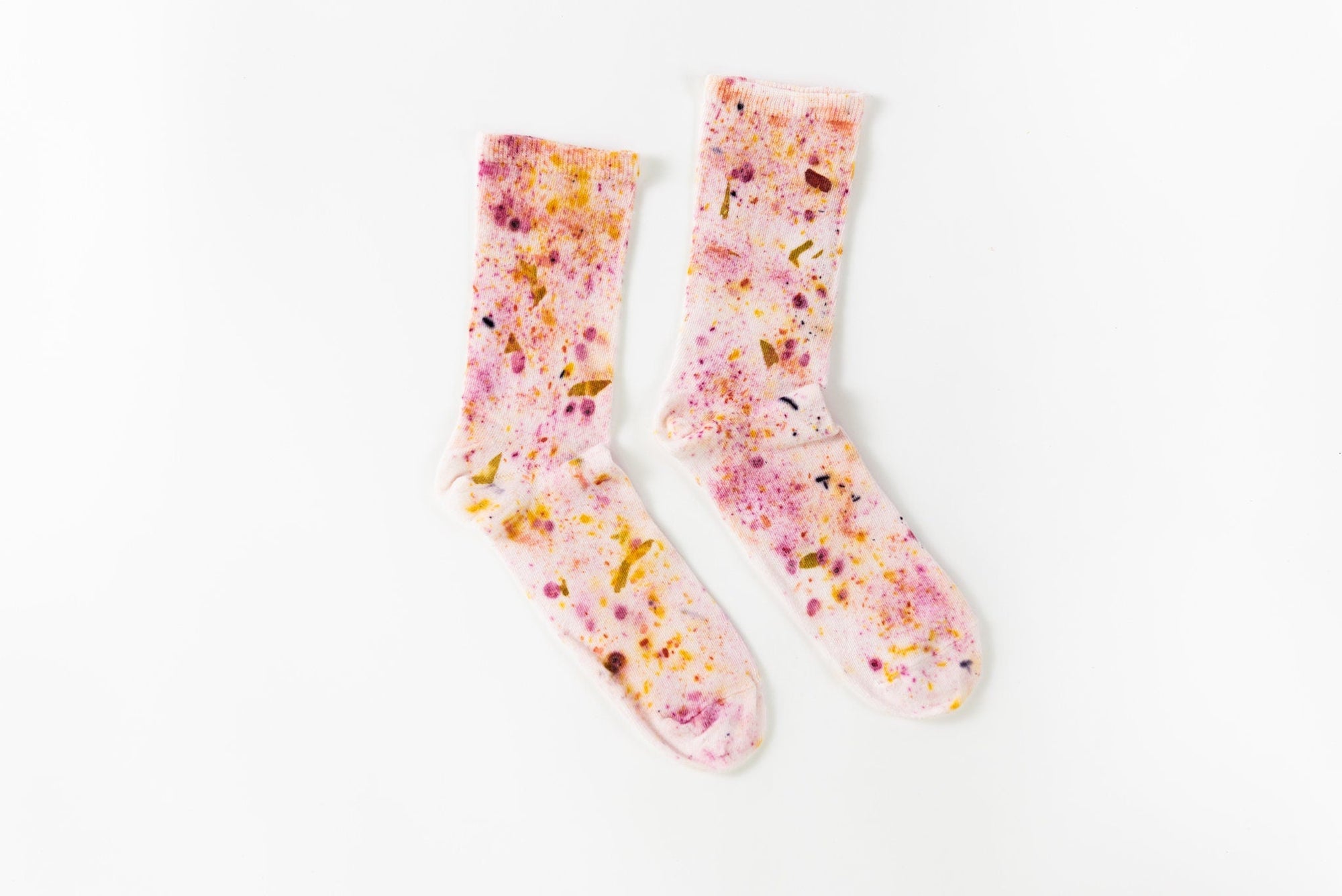 Abstract Bundle Dyed Cotton Crew Sock