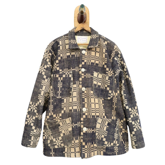 Wool Coverlet Claude Coat Sz L CC8