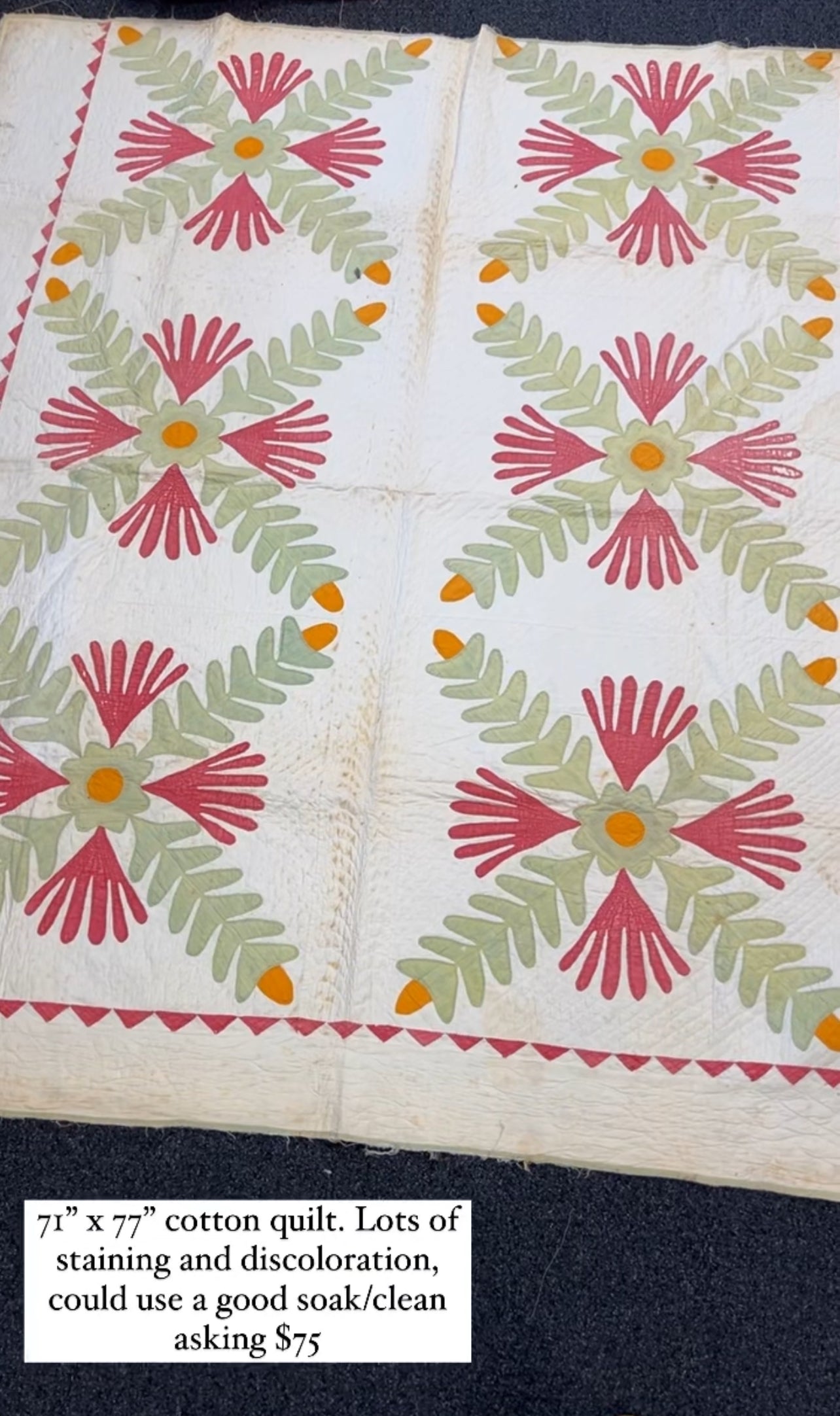 Red and green quilt